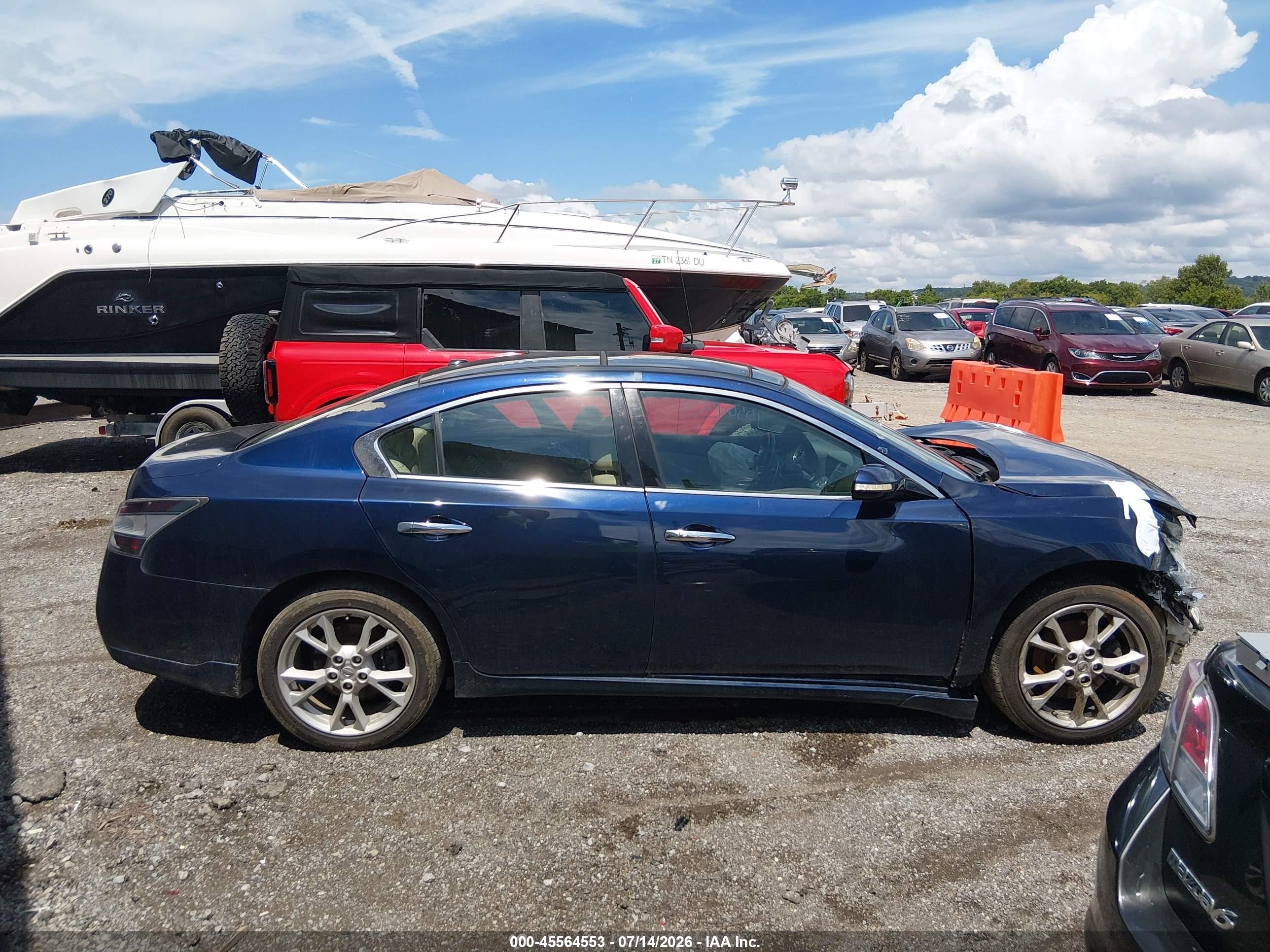 2014 Nissan Maxima 3.5 S/3.5 Sv Синий vin: 1N4AA5AP5EC484933