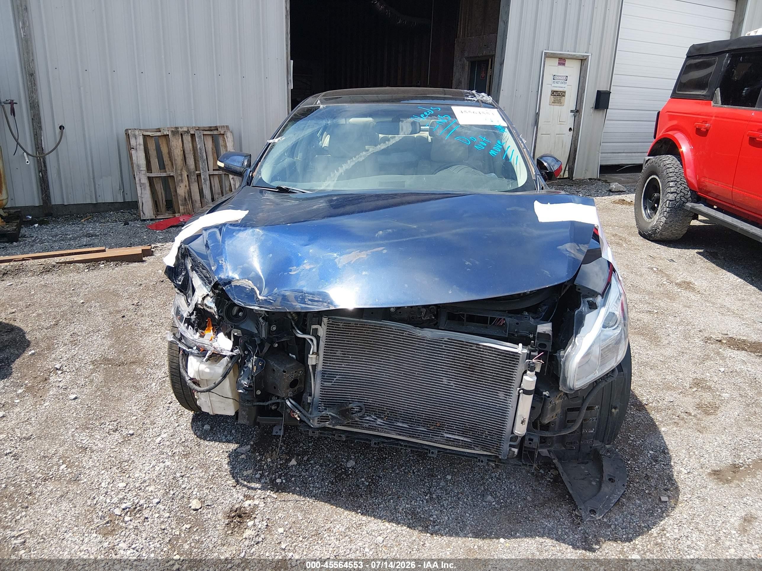 2014 Nissan Maxima 3.5 S/3.5 Sv Синий vin: 1N4AA5AP5EC484933