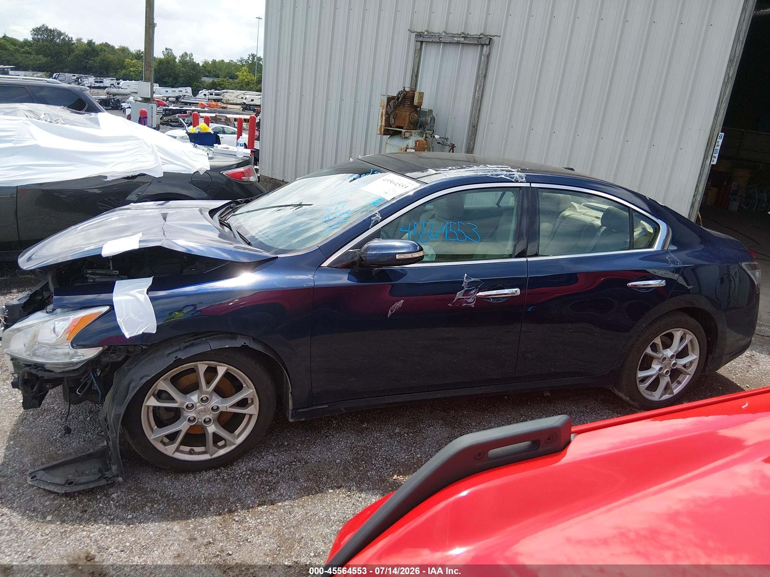 2014 Nissan Maxima 3.5 S/3.5 Sv Синий vin: 1N4AA5AP5EC484933