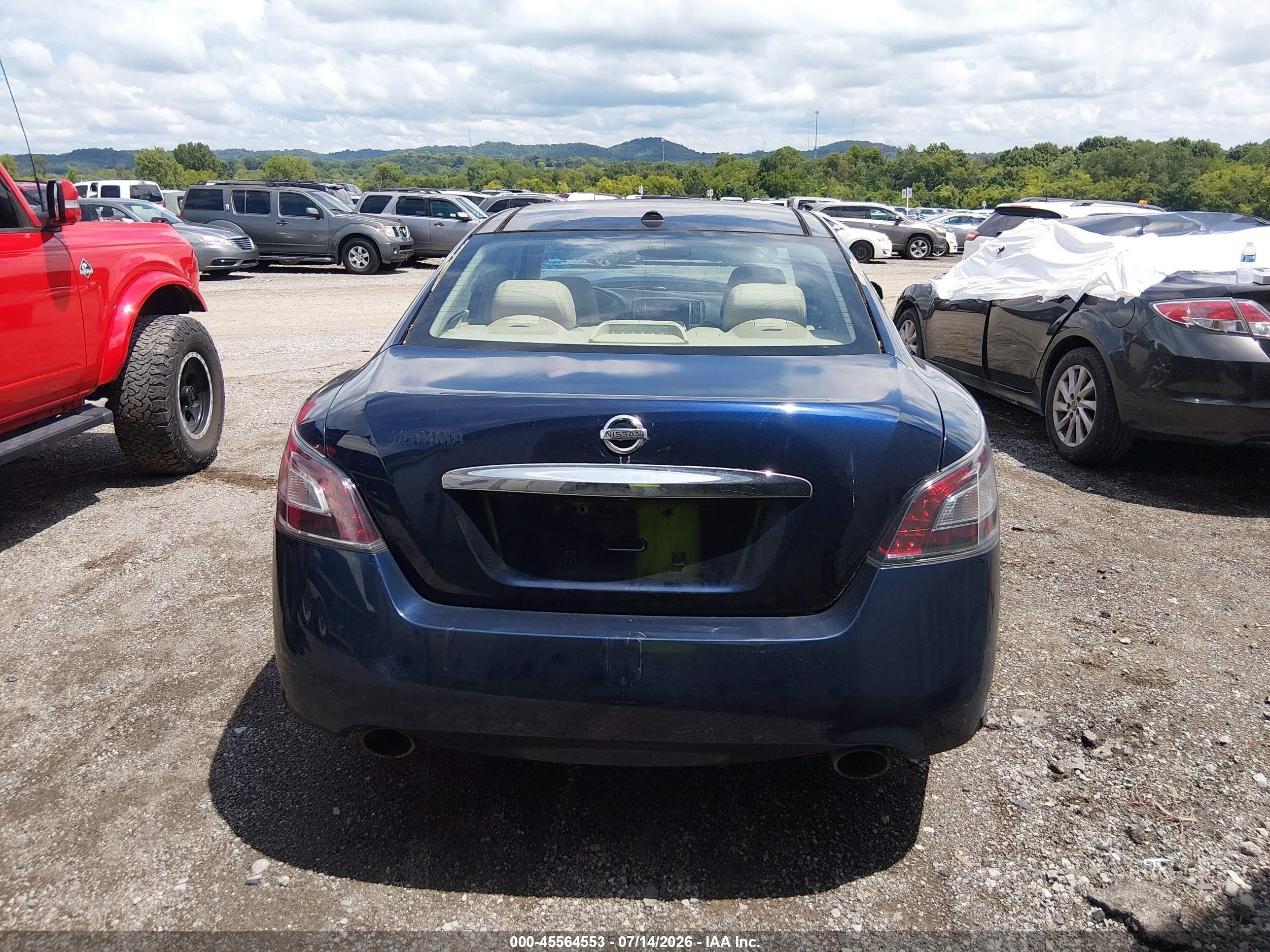 2014 Nissan Maxima 3.5 S/3.5 Sv Синий vin: 1N4AA5AP5EC484933