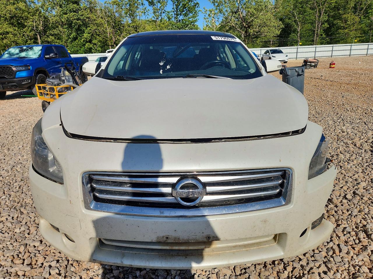 2014 Nissan Maxima 3.5 Sv White vin: 1N4AA5AP5EC485015