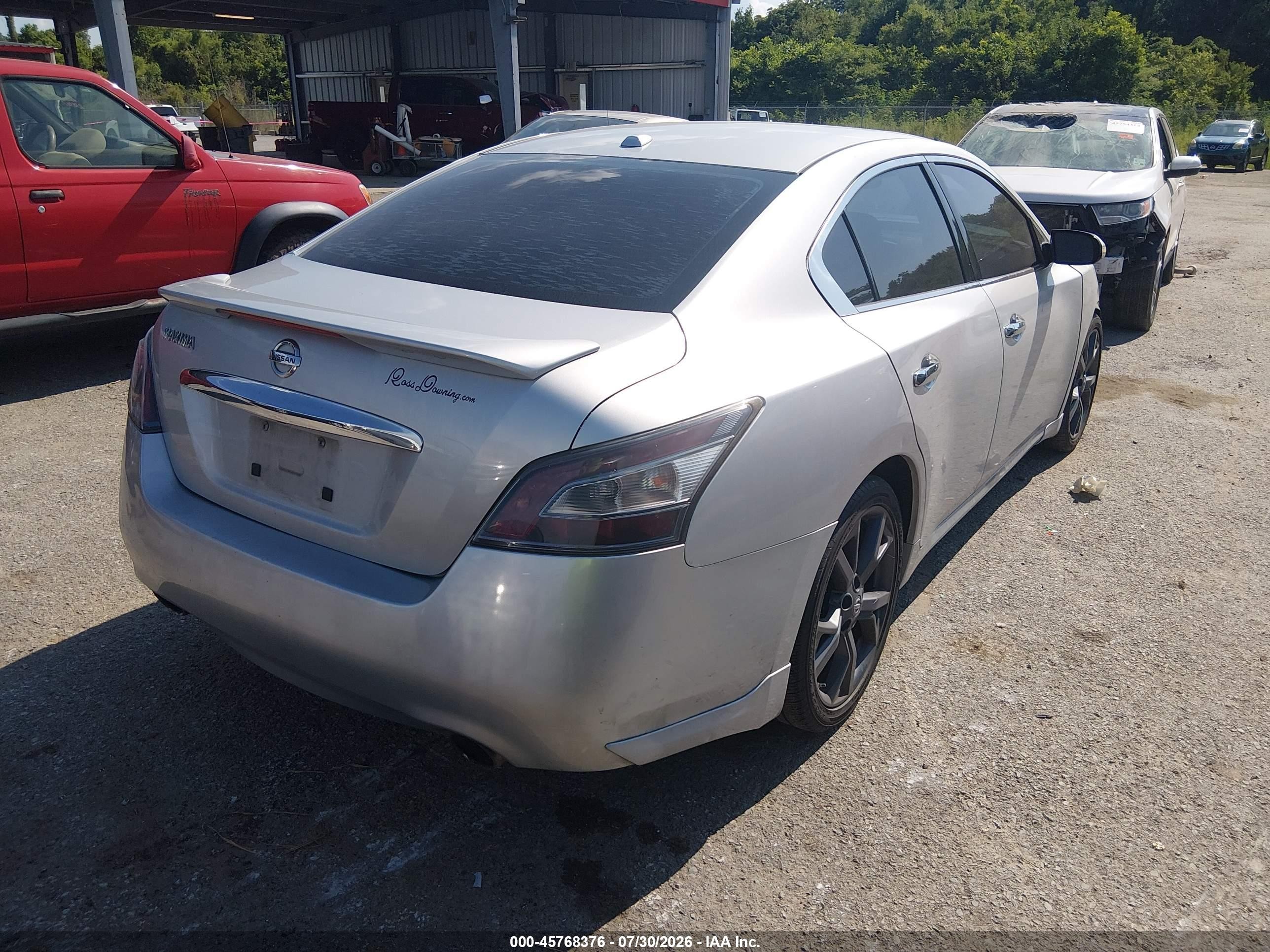 2014 Nissan Maxima 3.5 Sv Silver vin: 1N4AA5AP5EC495320