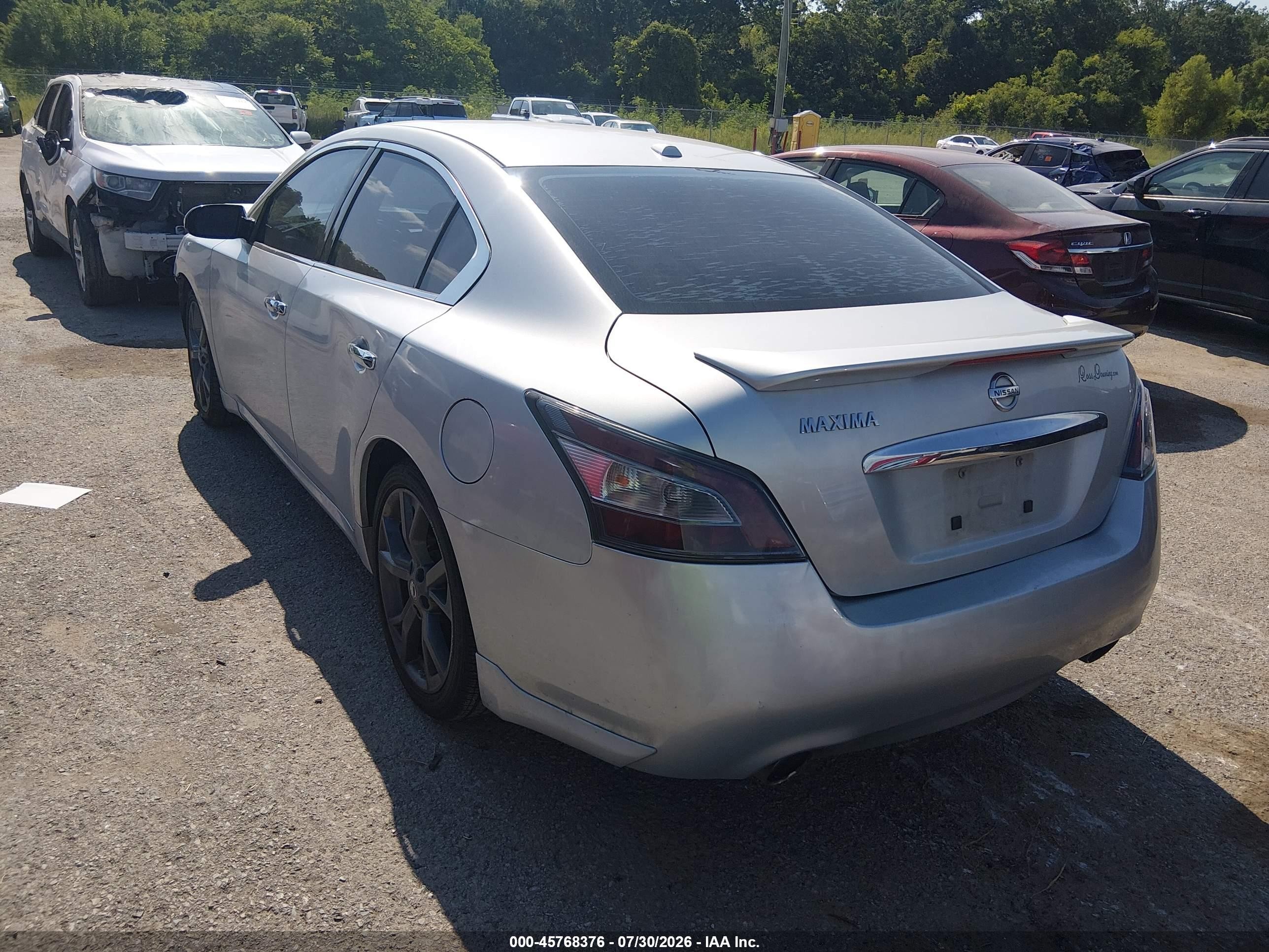 2014 Nissan Maxima 3.5 Sv Silver vin: 1N4AA5AP5EC495320