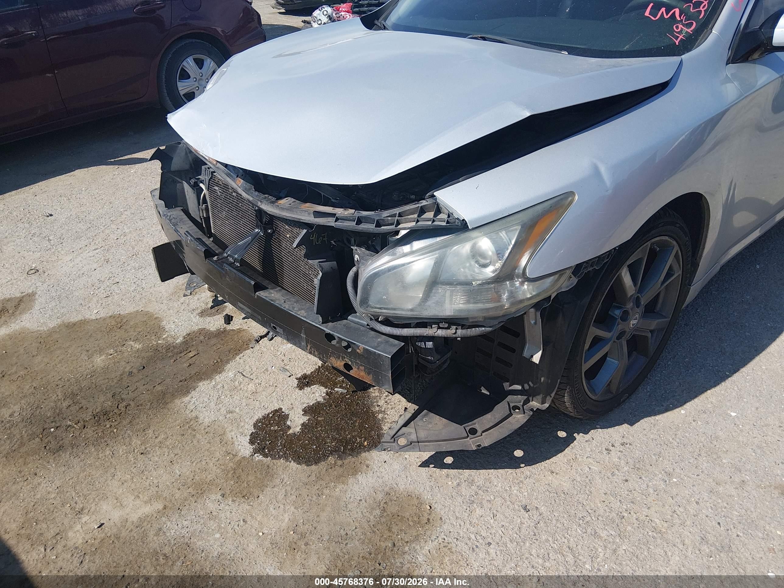 2014 Nissan Maxima 3.5 Sv Silver vin: 1N4AA5AP5EC495320