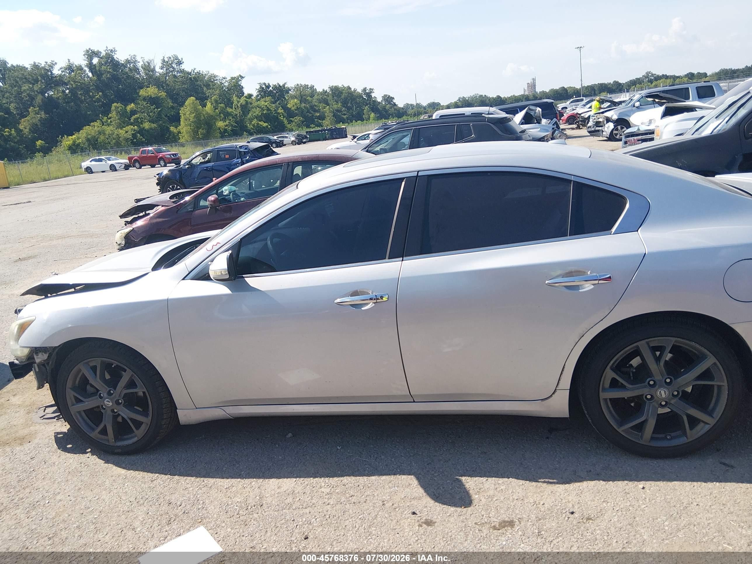 2014 Nissan Maxima 3.5 Sv Silver vin: 1N4AA5AP5EC495320