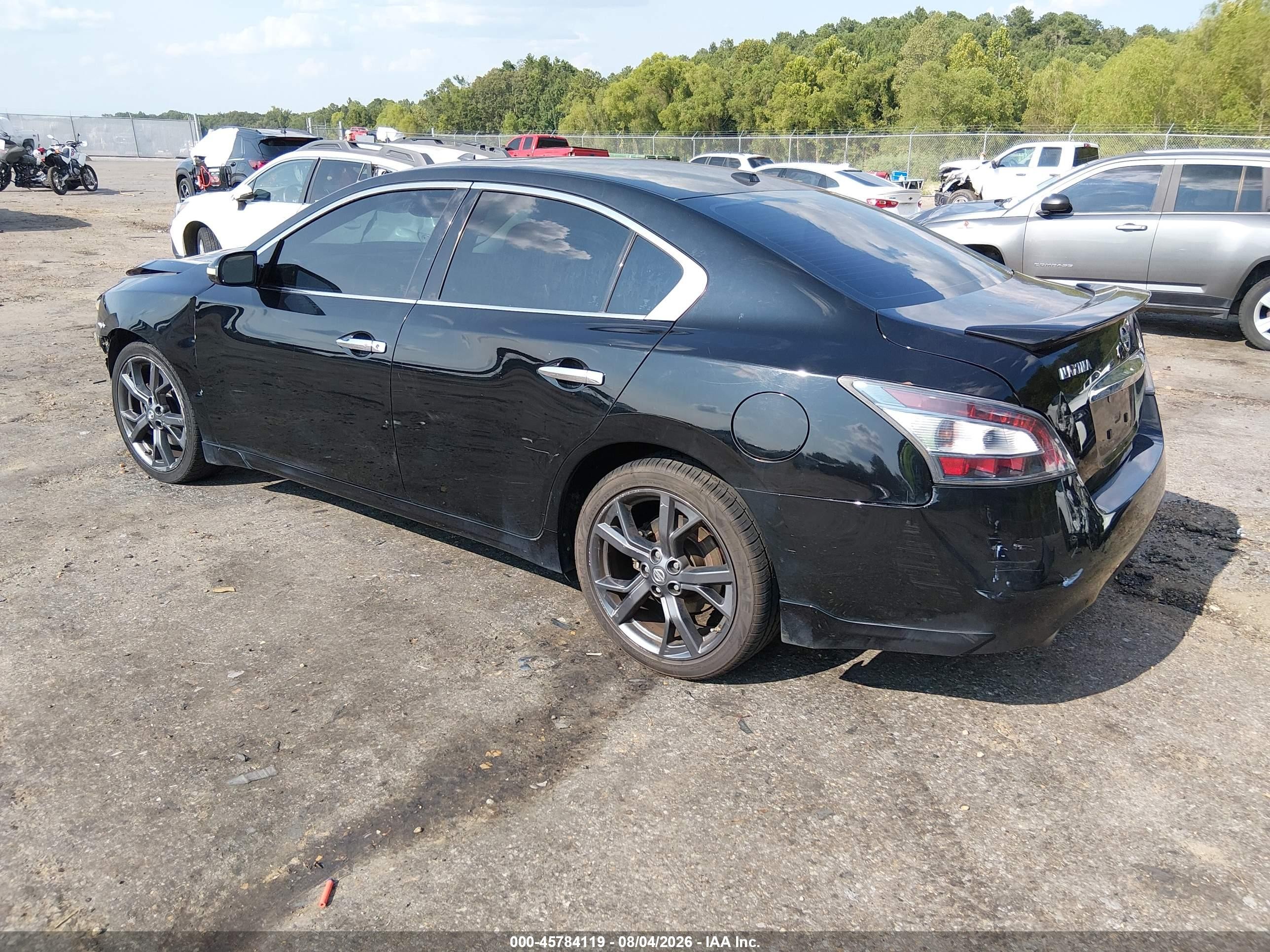 2014 Nissan Maxima 3.5 Sv Black vin: 1N4AA5AP5EC495415