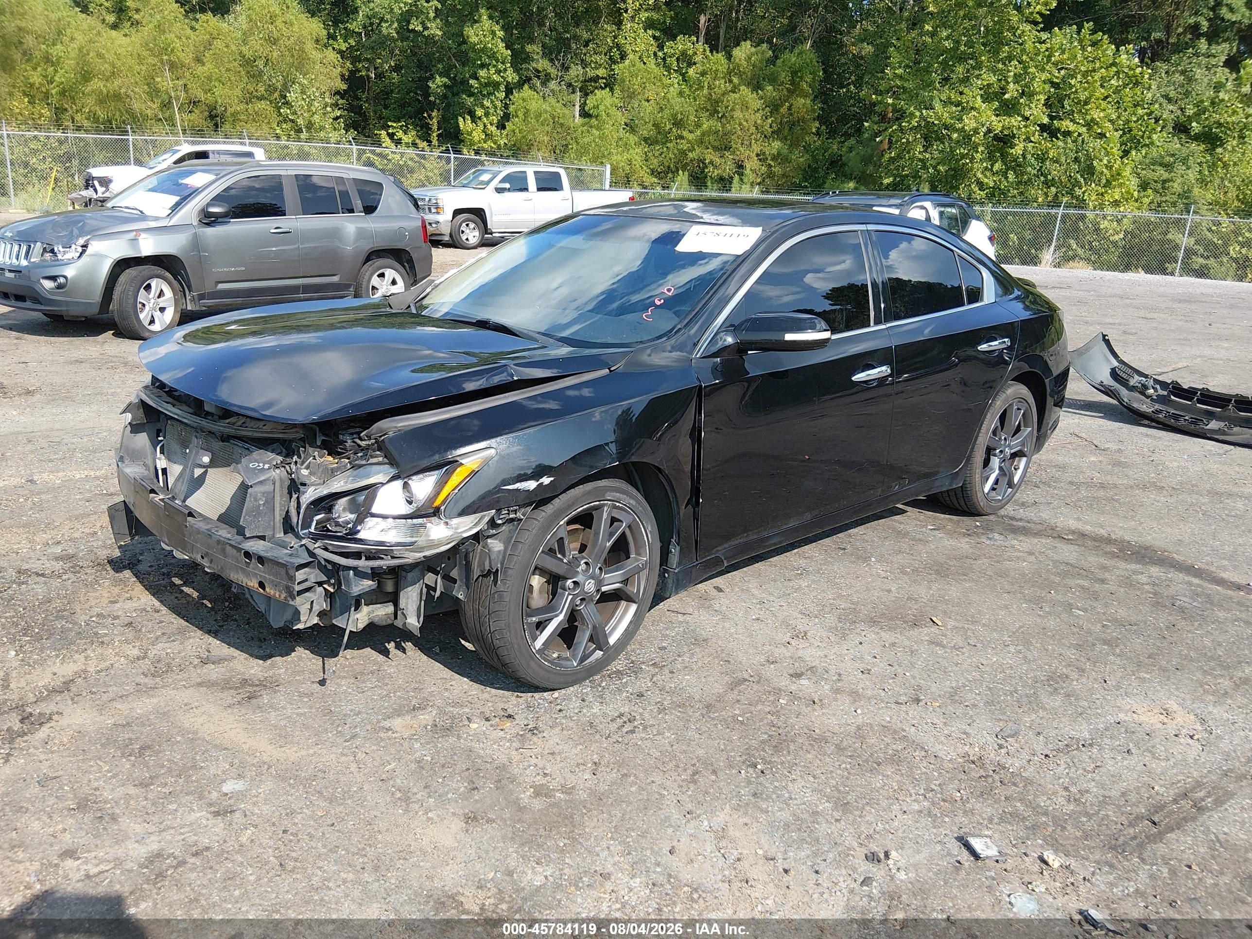 2014 Nissan Maxima 3.5 Sv Black vin: 1N4AA5AP5EC495415