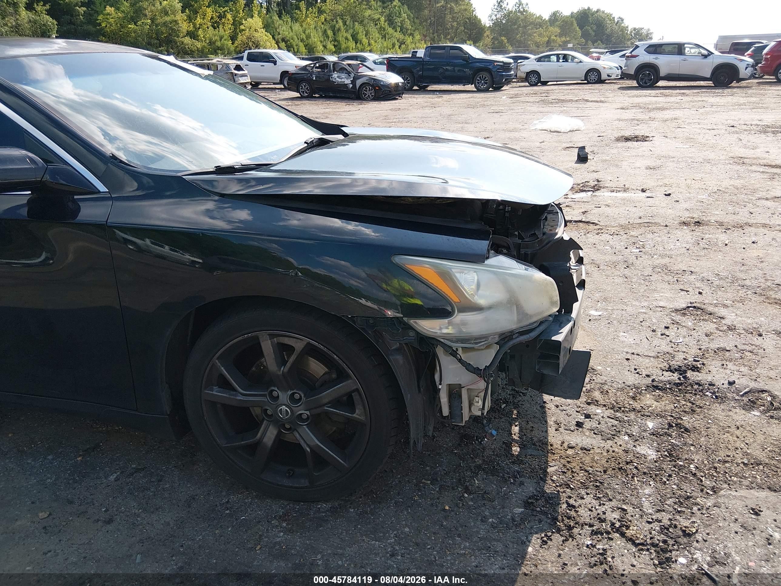 2014 Nissan Maxima 3.5 Sv Black vin: 1N4AA5AP5EC495415