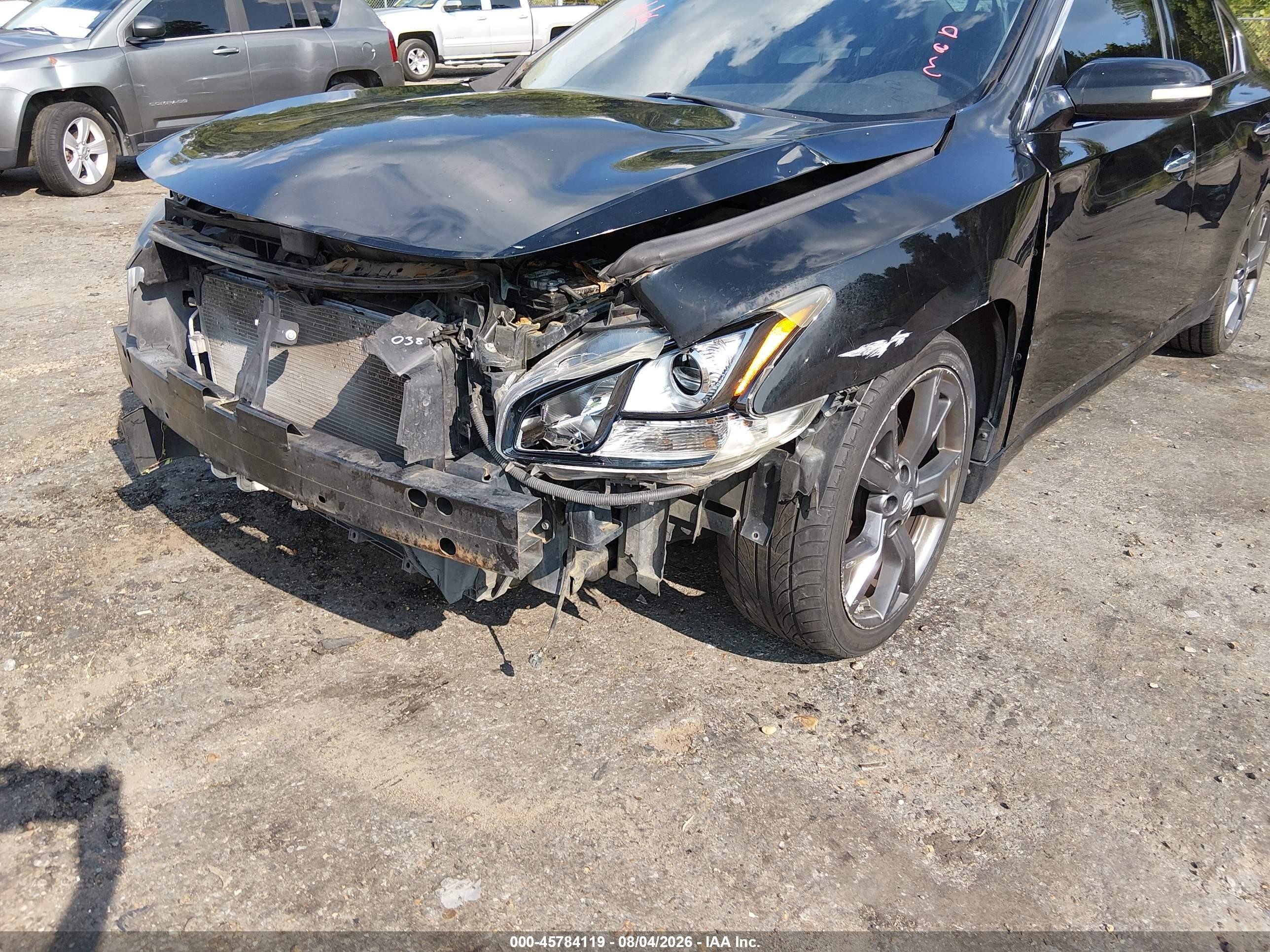 2014 Nissan Maxima 3.5 Sv Black vin: 1N4AA5AP5EC495415