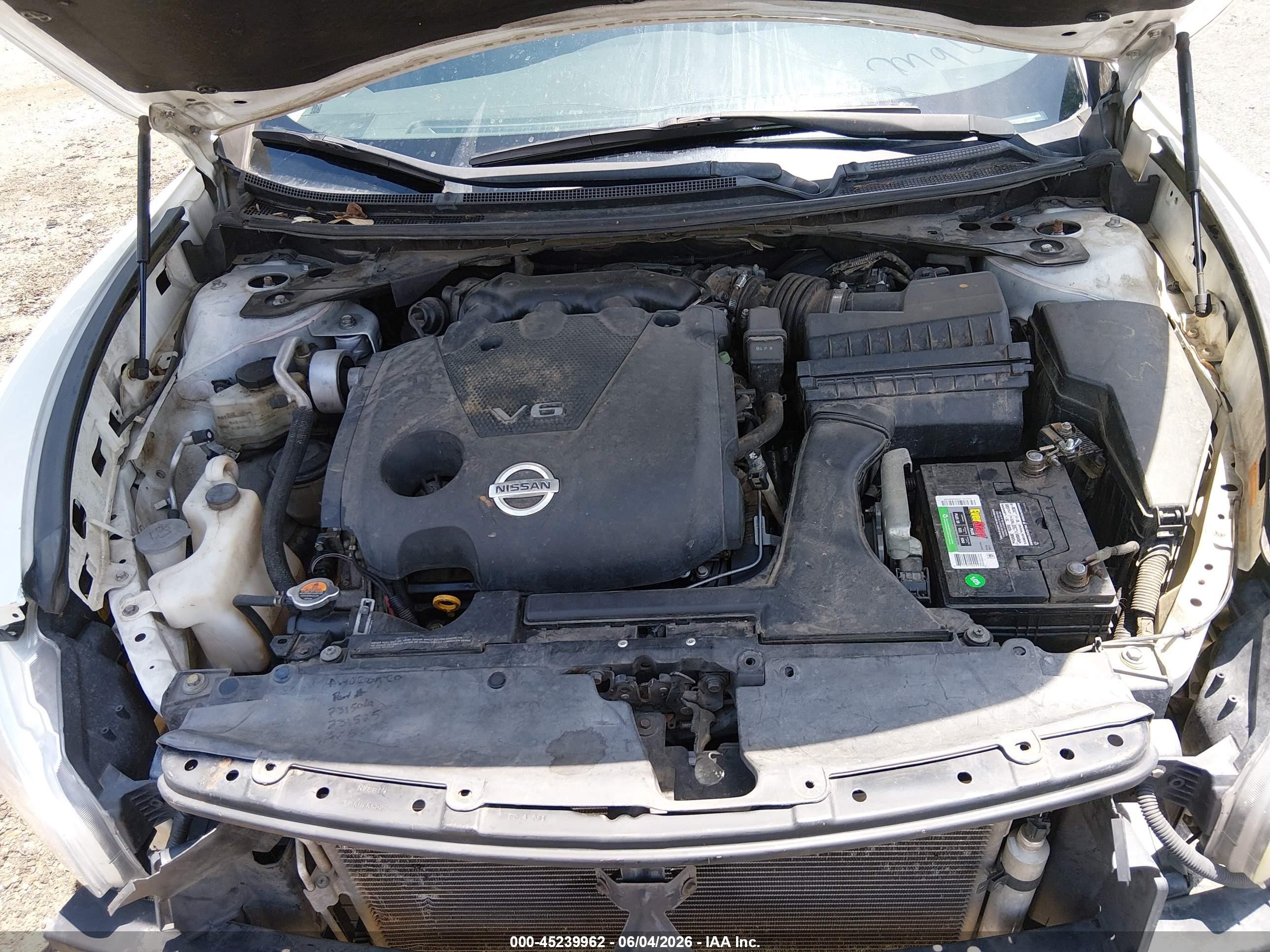 2014 Nissan Maxima 3.5 S Белый vin: 1N4AA5AP5EC909082