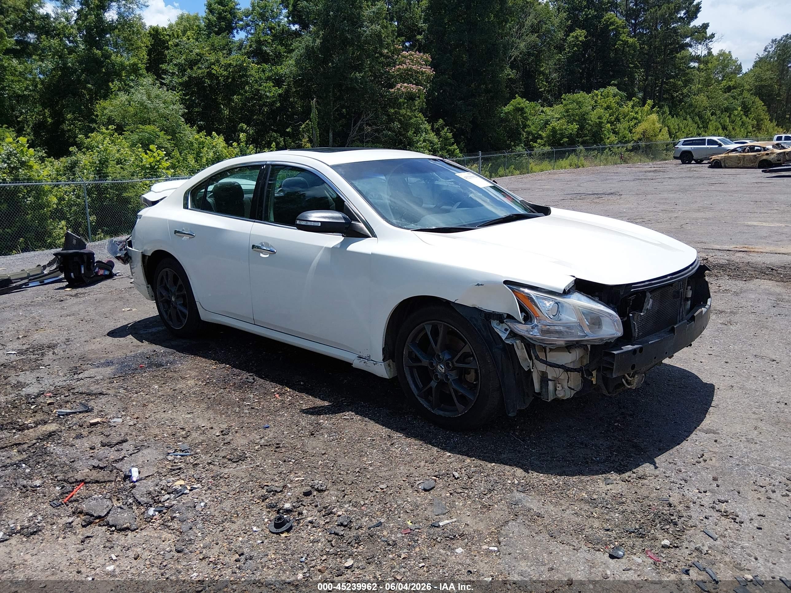 2014 Nissan Maxima 3.5 S Белый vin: 1N4AA5AP5EC909082