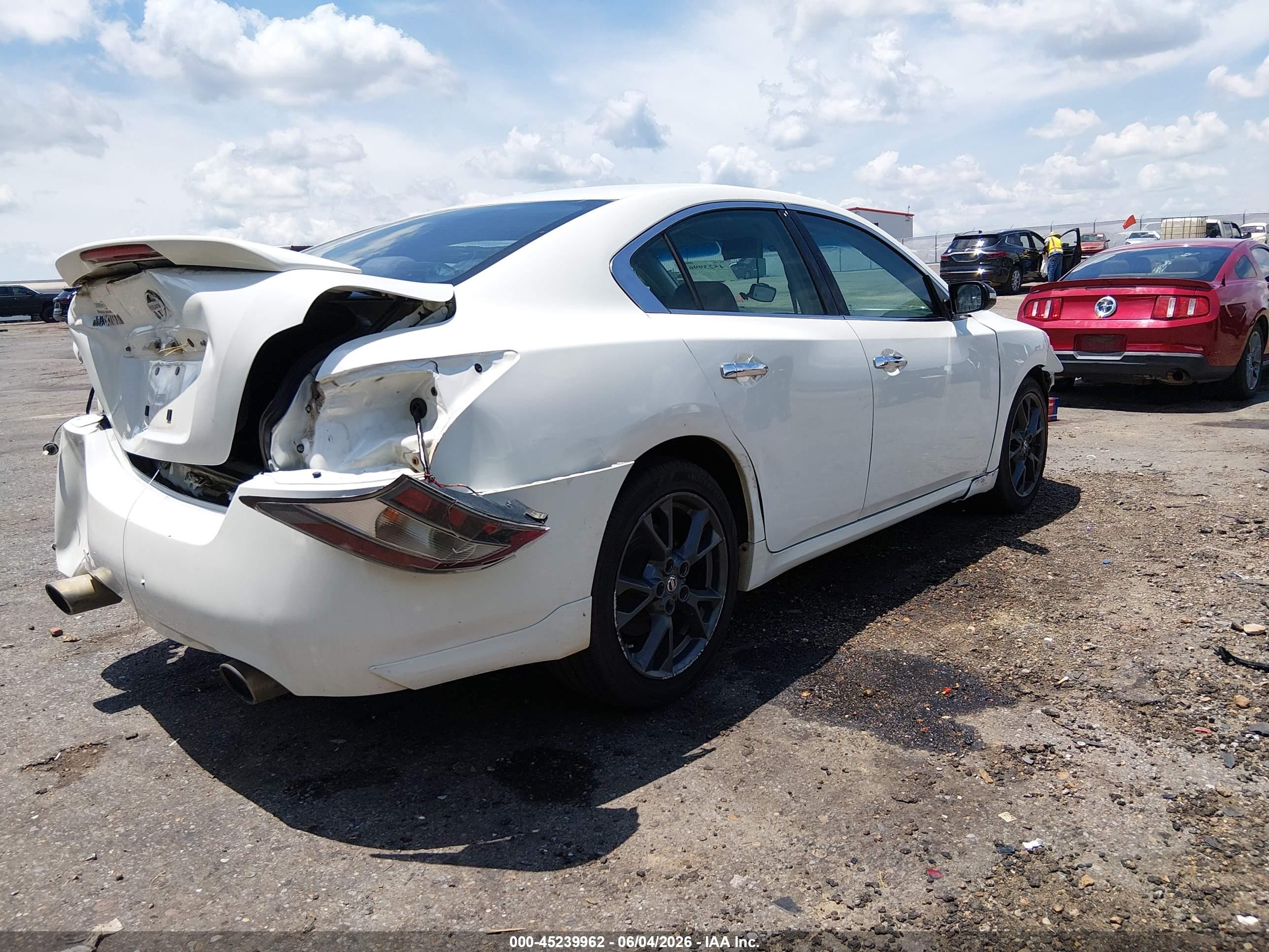 2014 Nissan Maxima 3.5 S Белый vin: 1N4AA5AP5EC909082