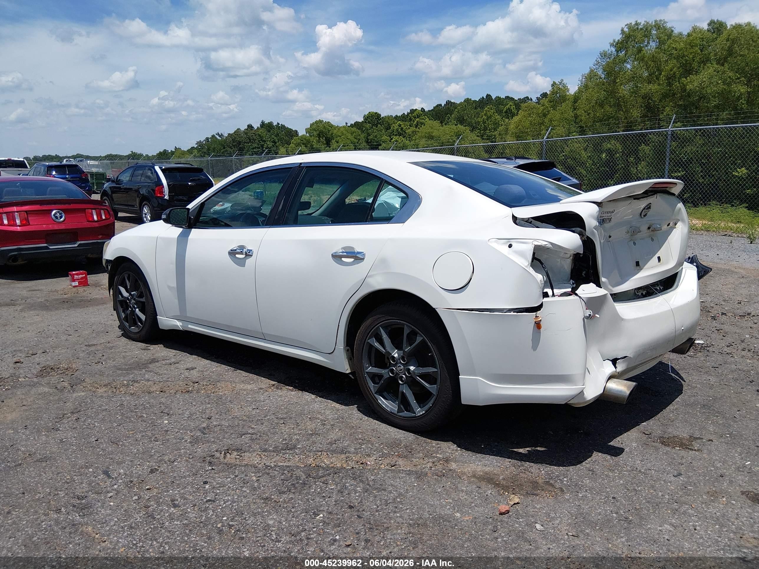 2014 Nissan Maxima 3.5 S Белый vin: 1N4AA5AP5EC909082