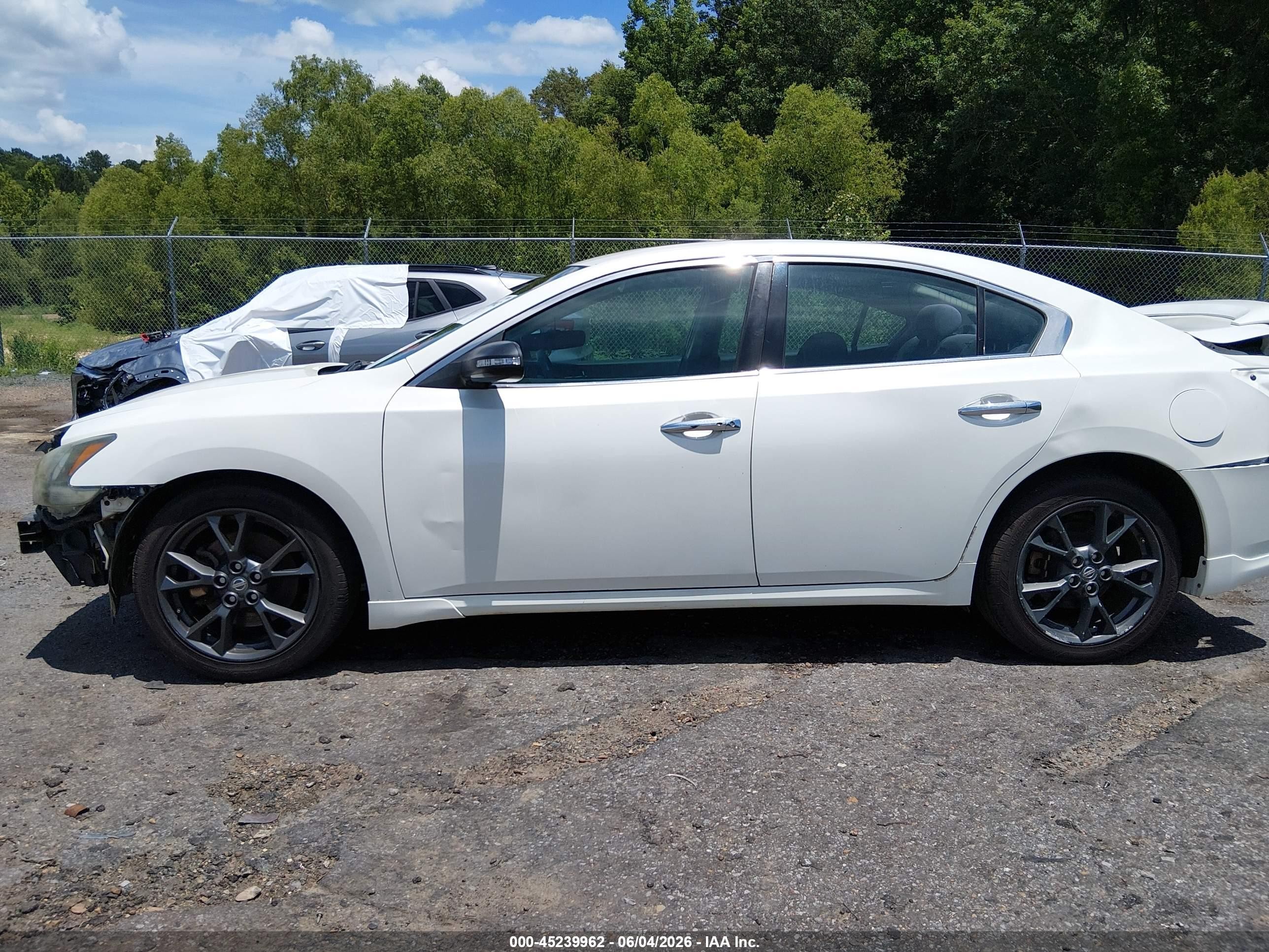 2014 Nissan Maxima 3.5 S Белый vin: 1N4AA5AP5EC909082