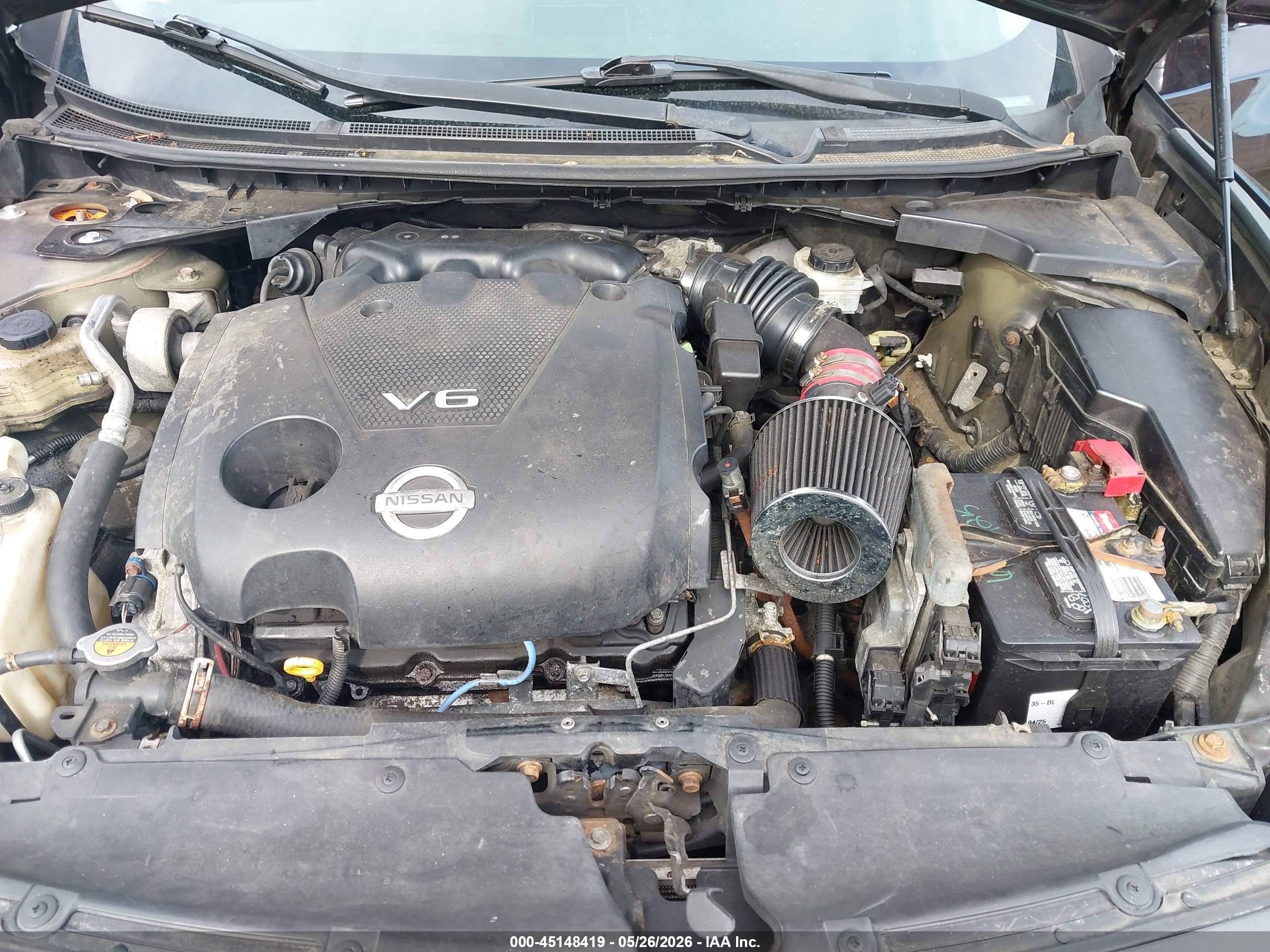 2010 Nissan Maxima 3.5 Sv Burgundy vin: 1N4AA5AP6AC832281