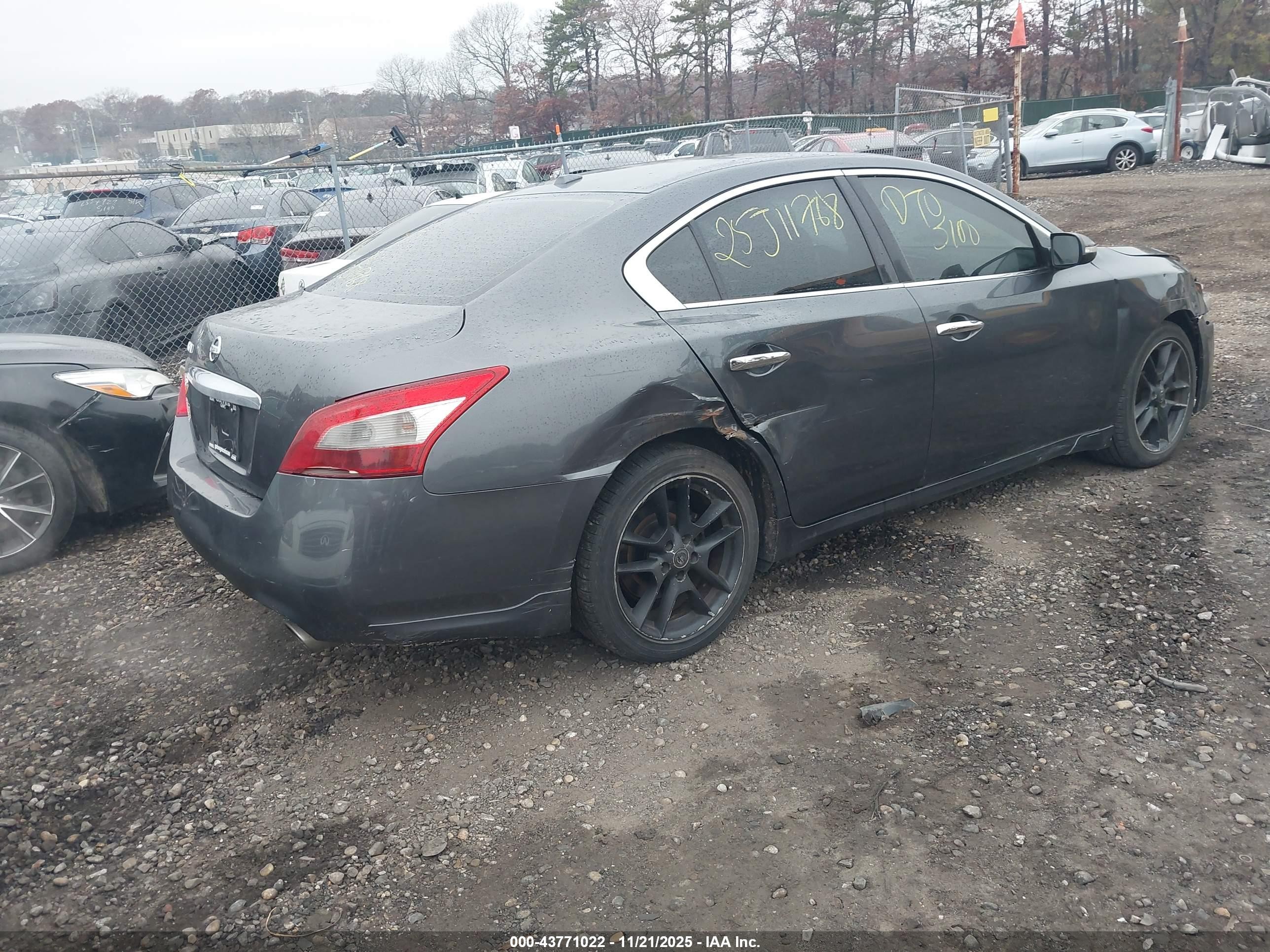 2011 Nissan Maxima 3.5 Sv Серый vin: 1N4AA5AP6BC815398