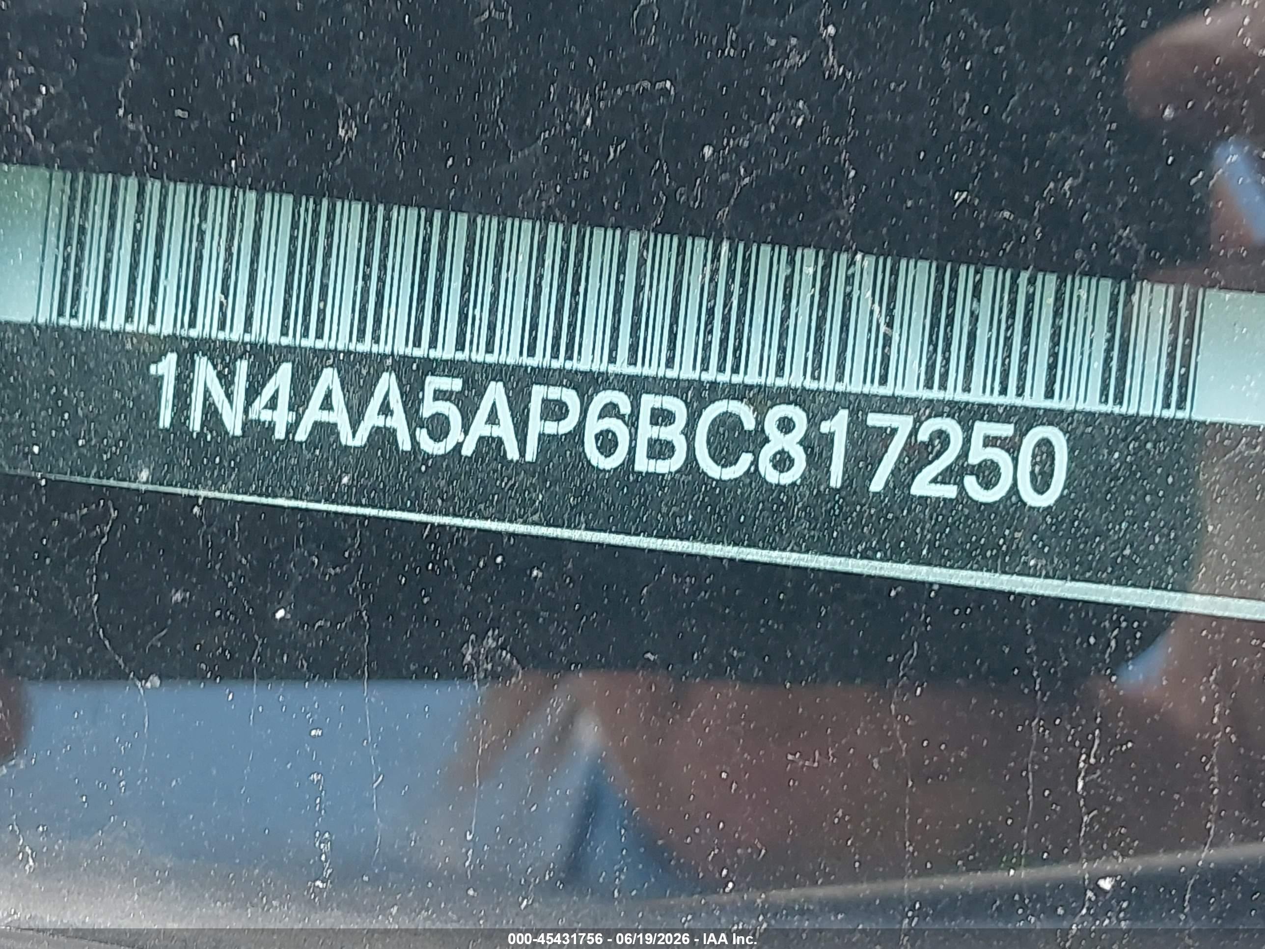 2011 Nissan Maxima 3.5 S Серебряный vin: 1N4AA5AP6BC817250