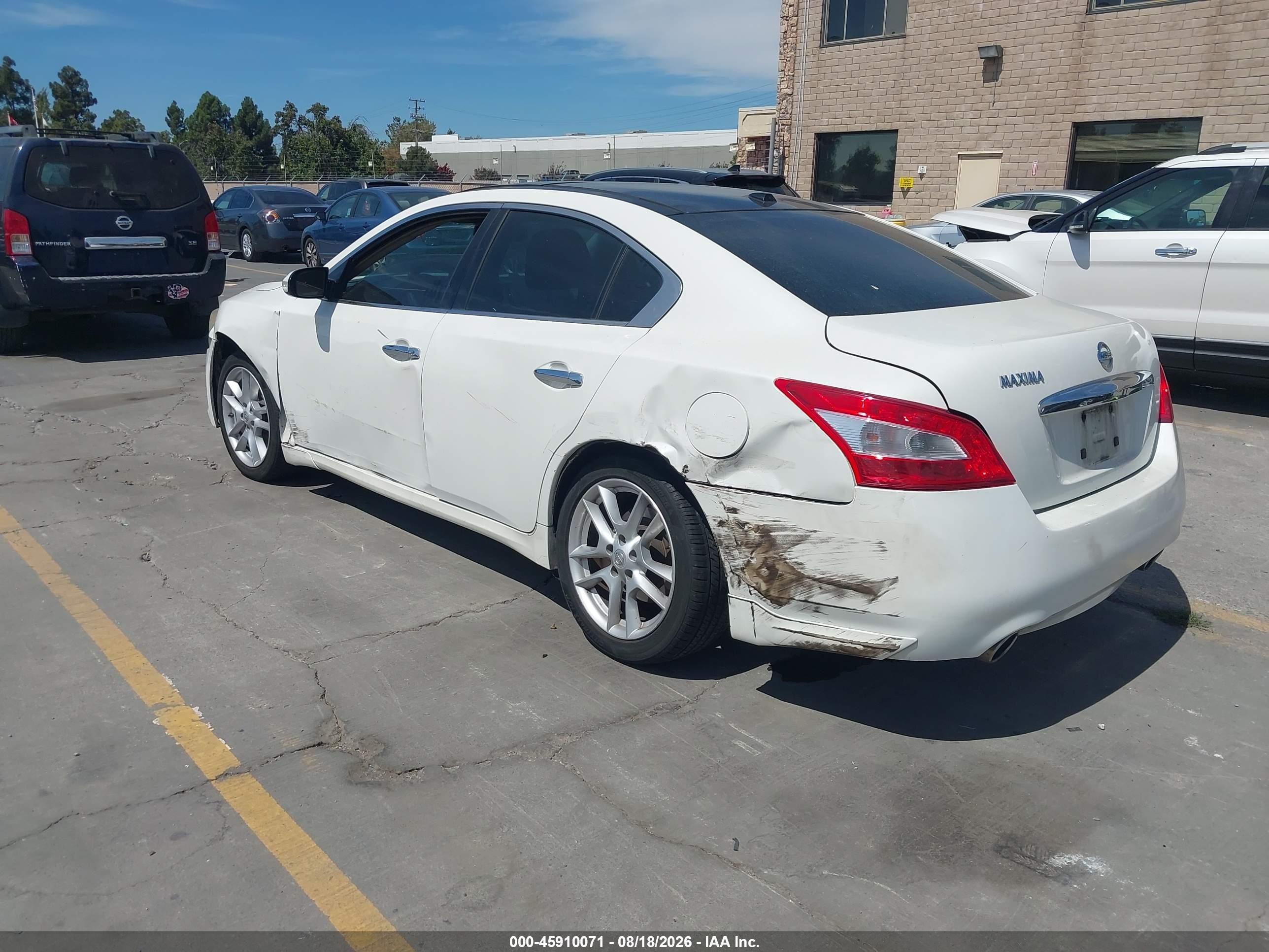2011 Nissan Maxima 3.5 Sv White vin: 1N4AA5AP6BC849809
