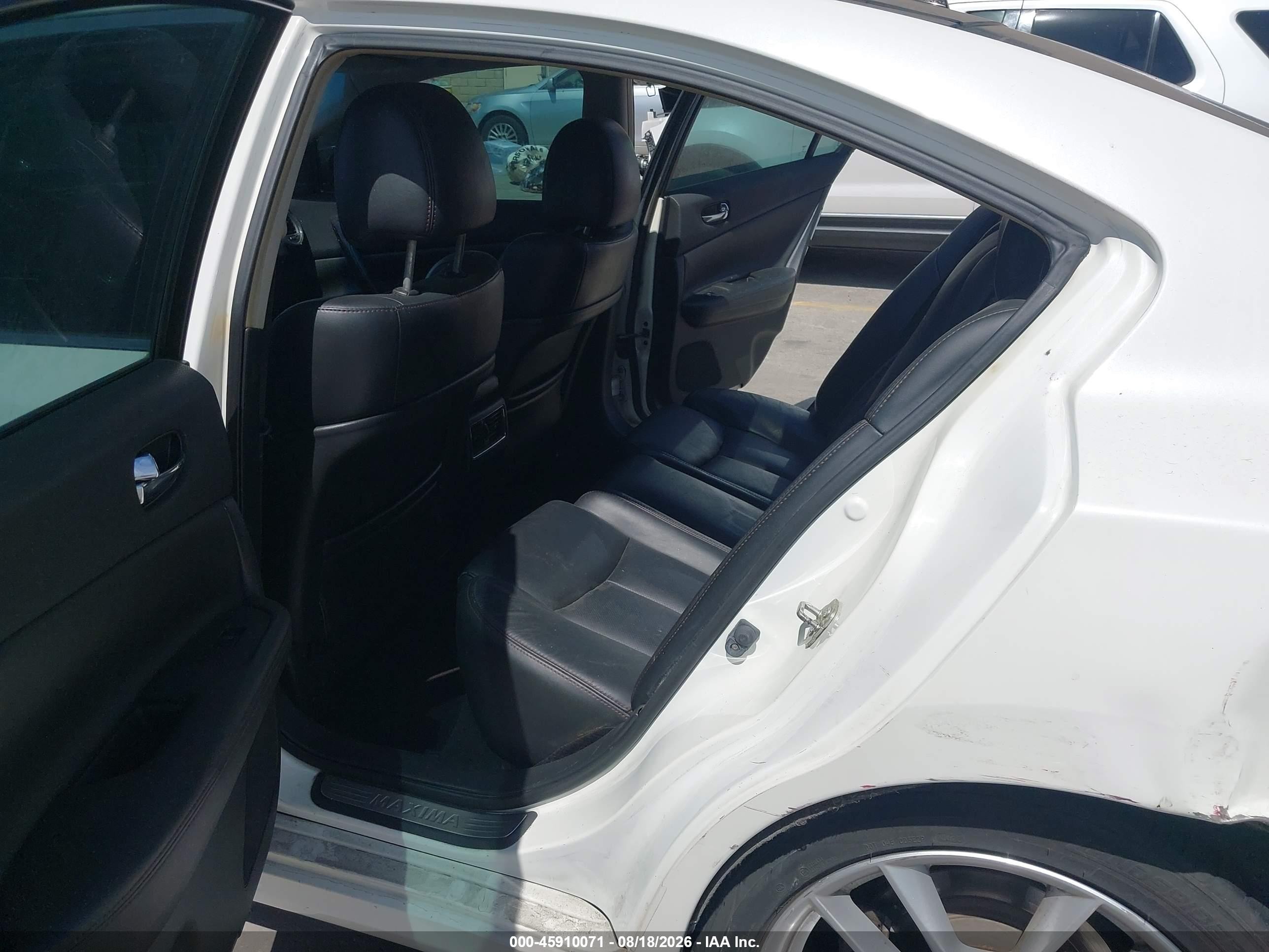 2011 Nissan Maxima 3.5 Sv White vin: 1N4AA5AP6BC849809
