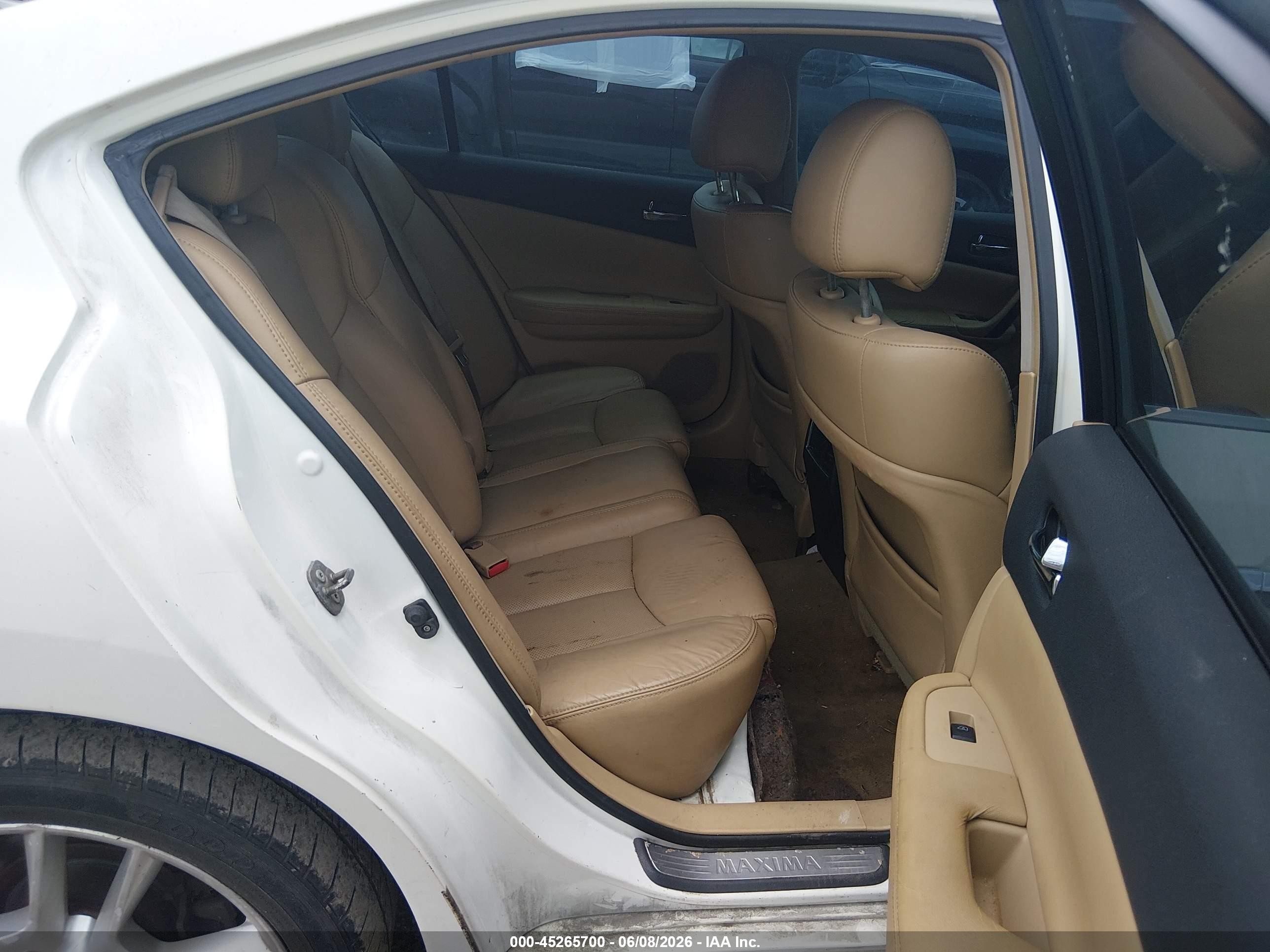 2011 Nissan Maxima 3.5 Sv White vin: 1N4AA5AP6BC855593