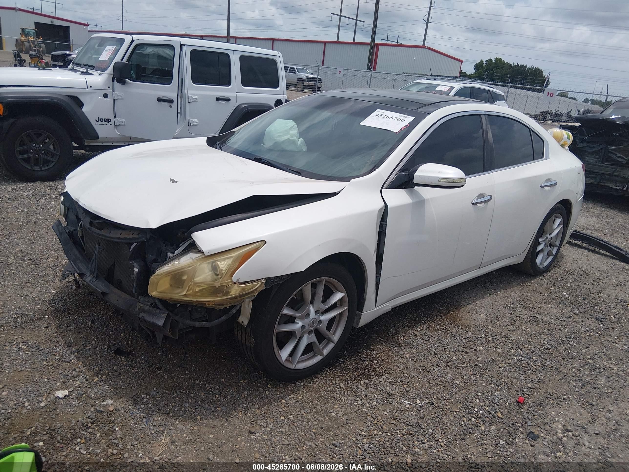 2011 Nissan Maxima 3.5 Sv White vin: 1N4AA5AP6BC855593