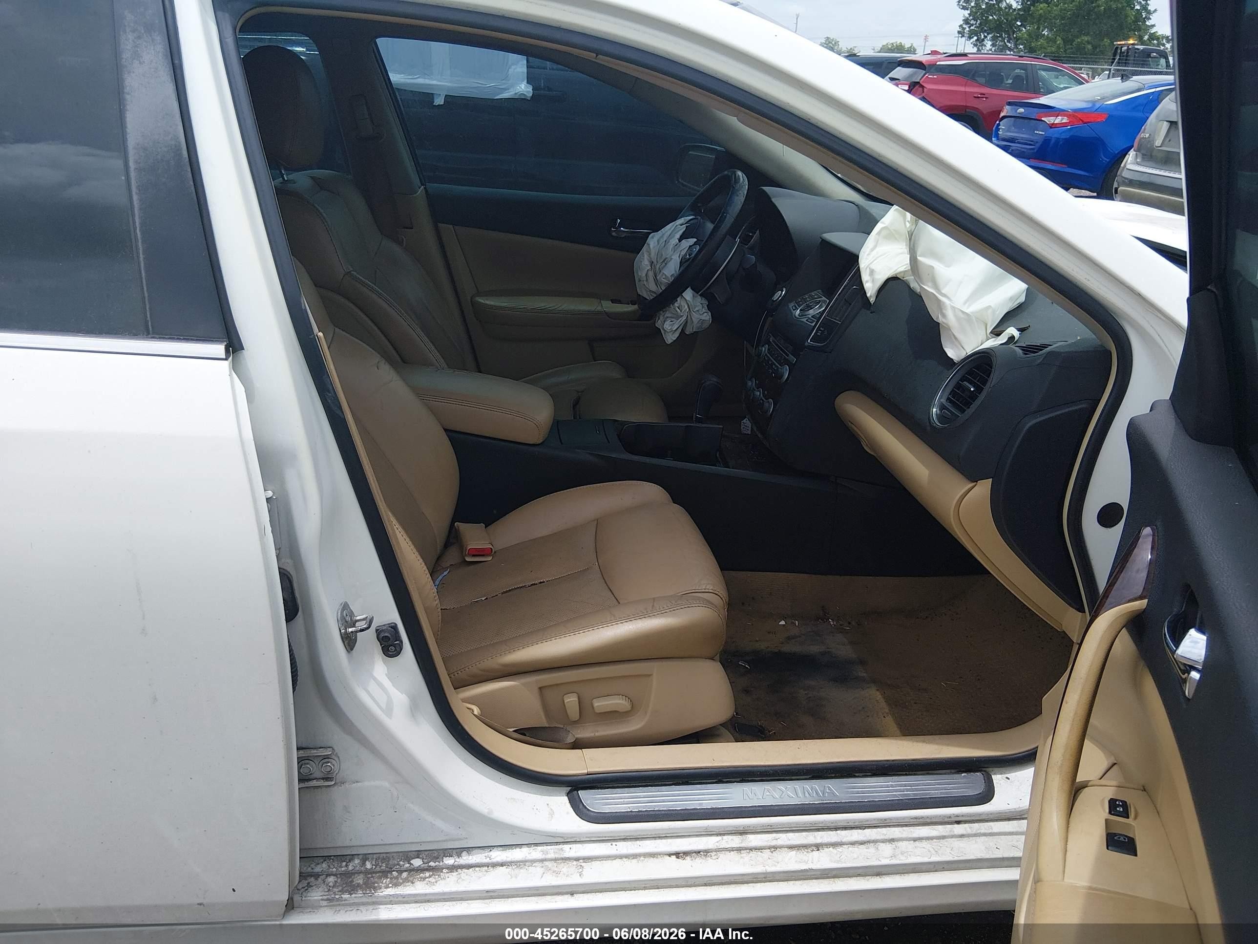 2011 Nissan Maxima 3.5 Sv White vin: 1N4AA5AP6BC855593