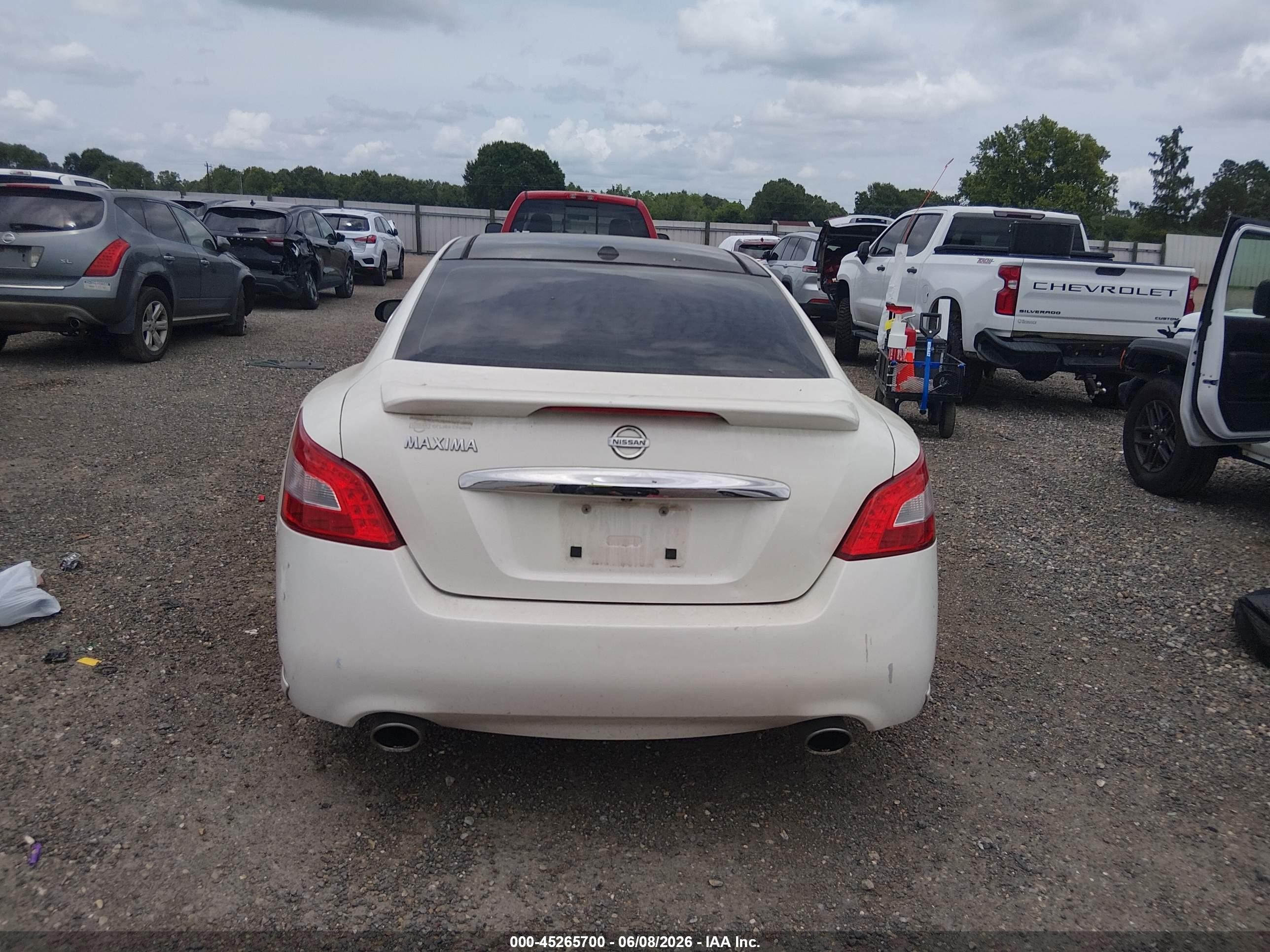 2011 Nissan Maxima 3.5 Sv White vin: 1N4AA5AP6BC855593