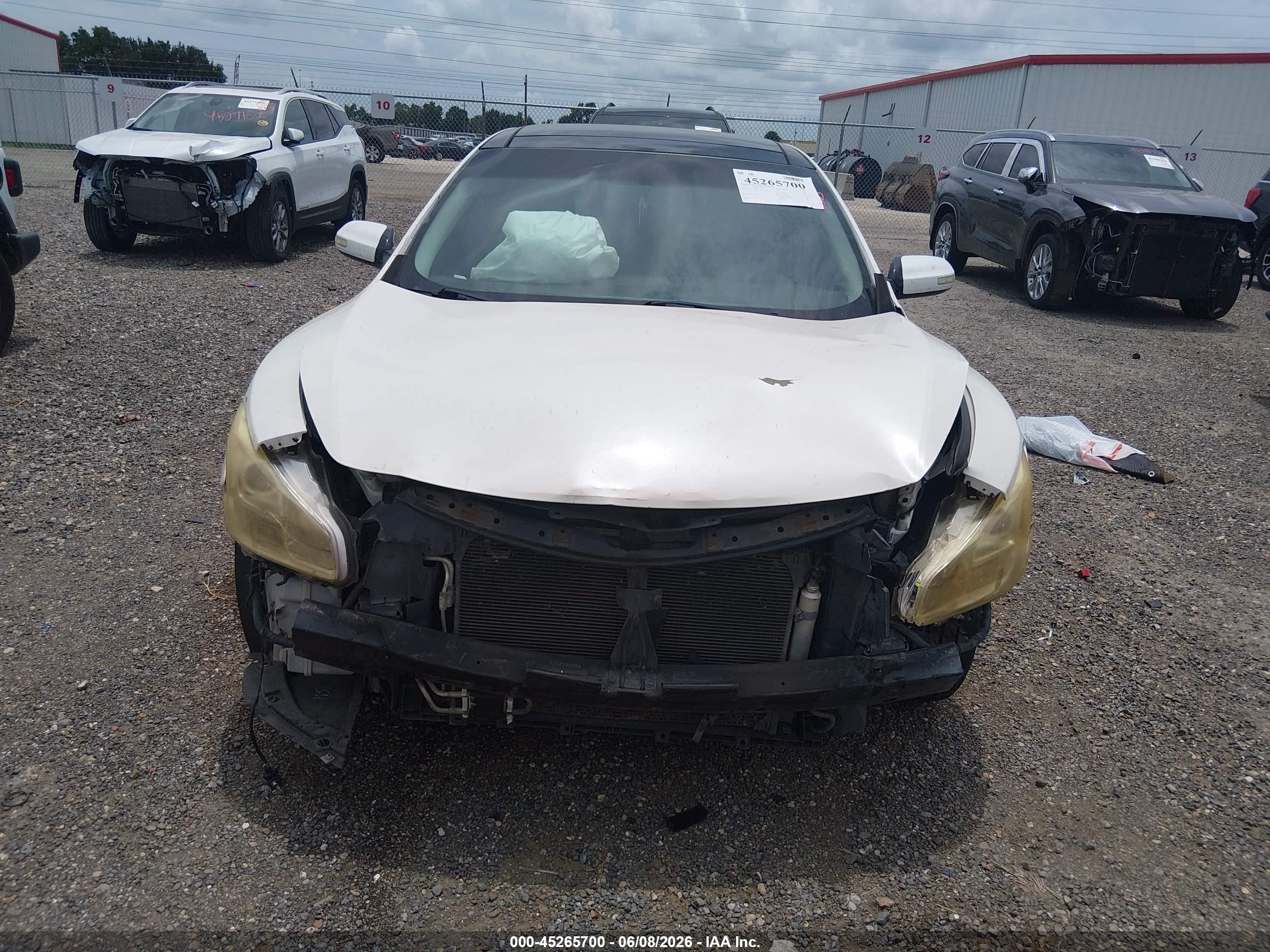 2011 Nissan Maxima 3.5 Sv White vin: 1N4AA5AP6BC855593