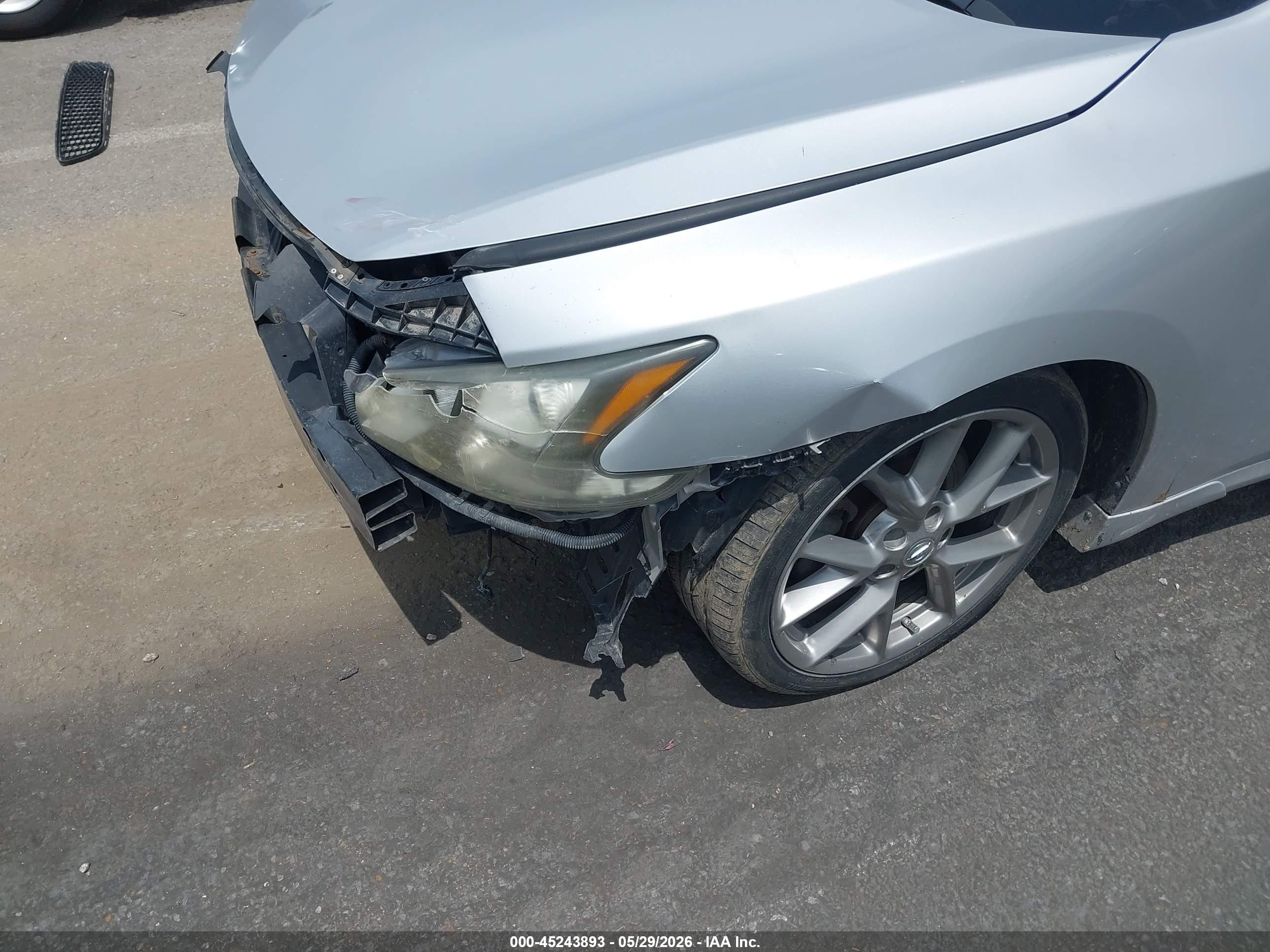 2011 Nissan Maxima 3.5 Sv Silver vin: 1N4AA5AP6BC866416