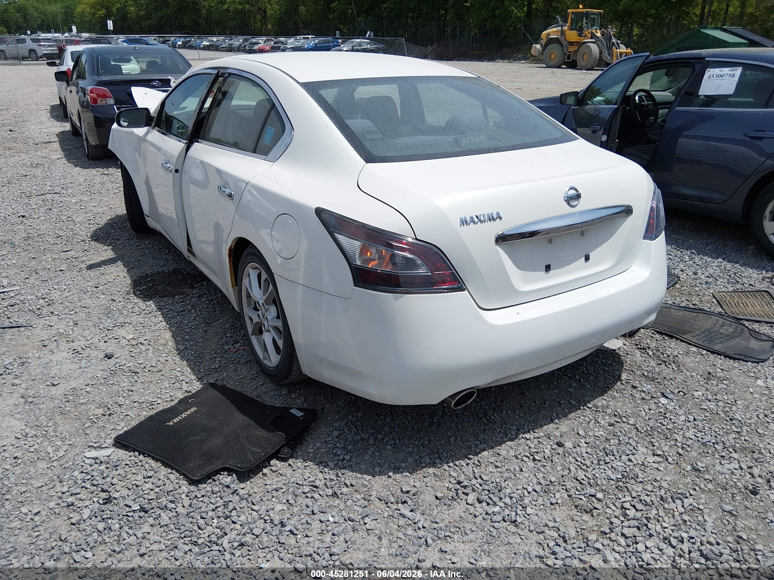 2012 Nissan Maxima 3.5 S Белый vin: 1N4AA5AP6CC801079