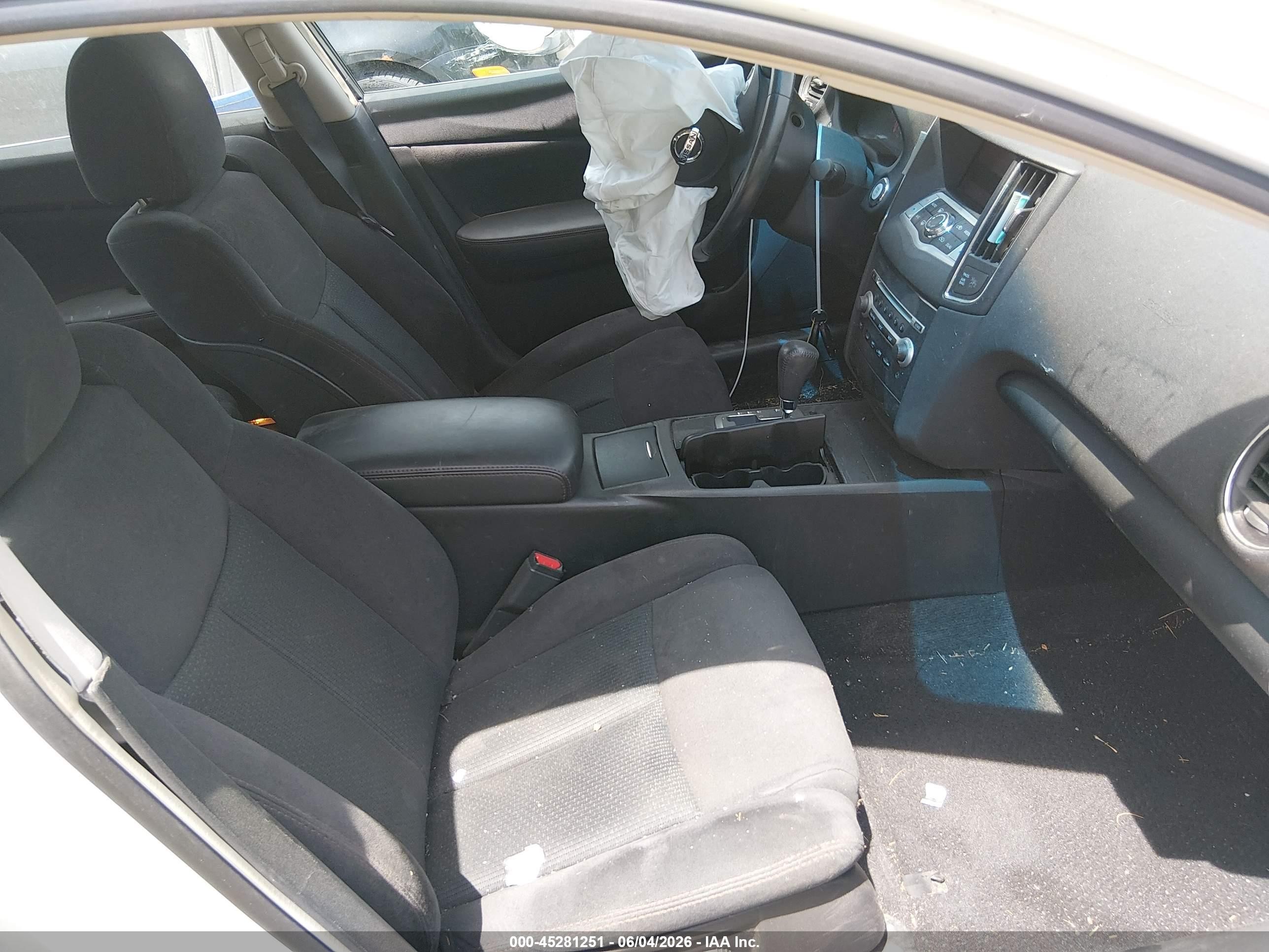2012 Nissan Maxima 3.5 S Белый vin: 1N4AA5AP6CC801079