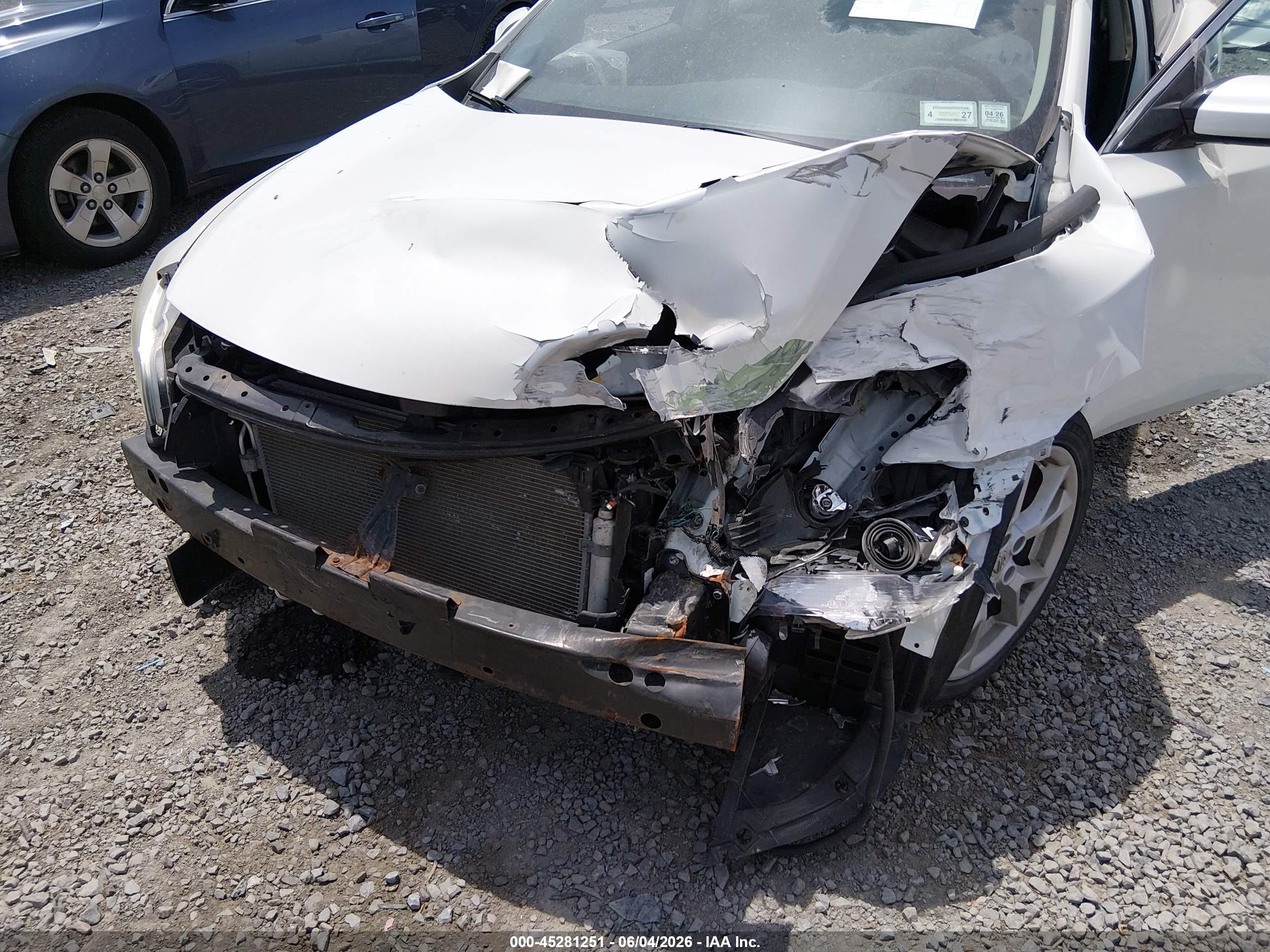 2012 Nissan Maxima 3.5 S Белый vin: 1N4AA5AP6CC801079