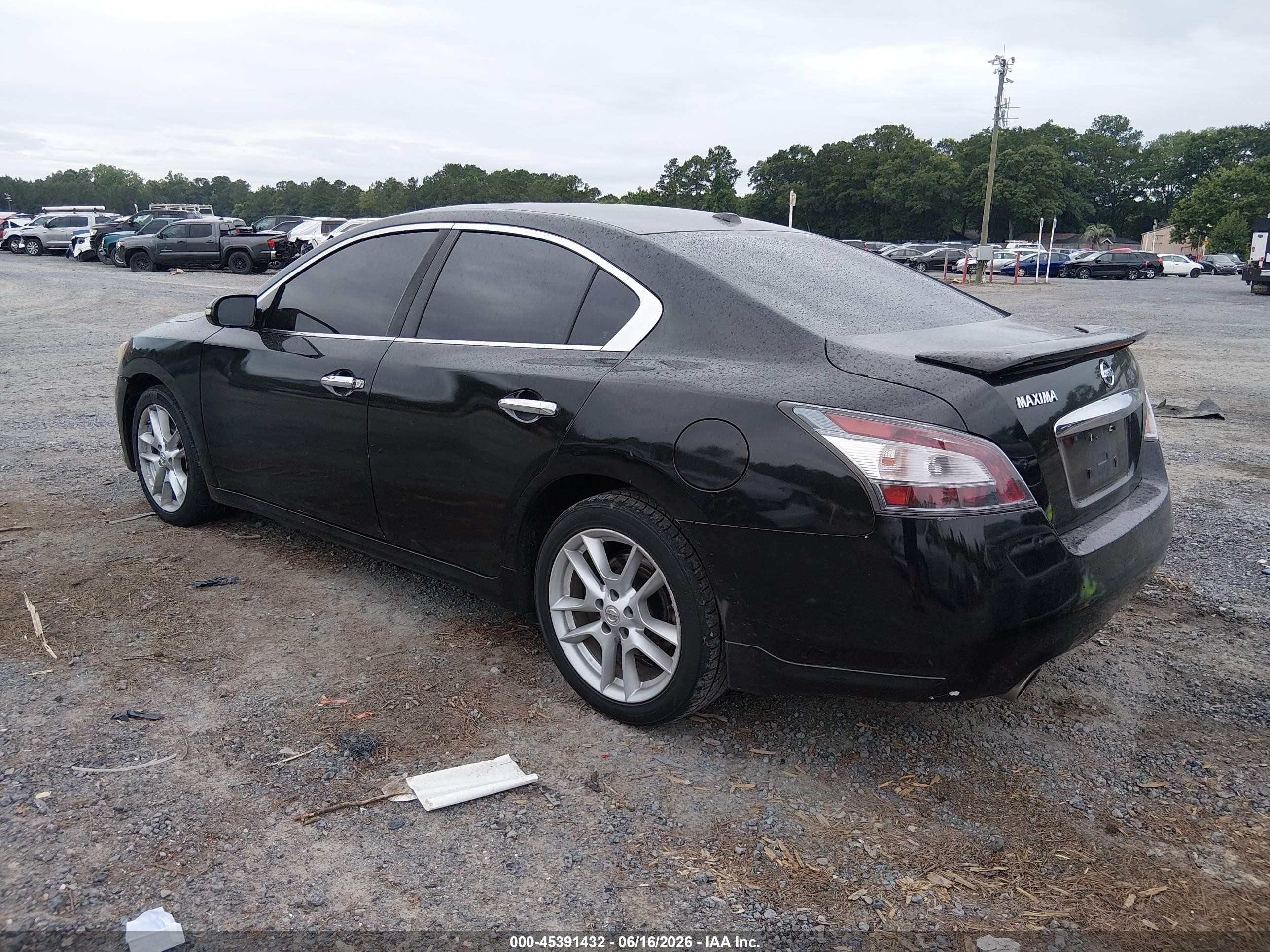 2012 Nissan Maxima 3.5 Sv Black vin: 1N4AA5AP6CC802829