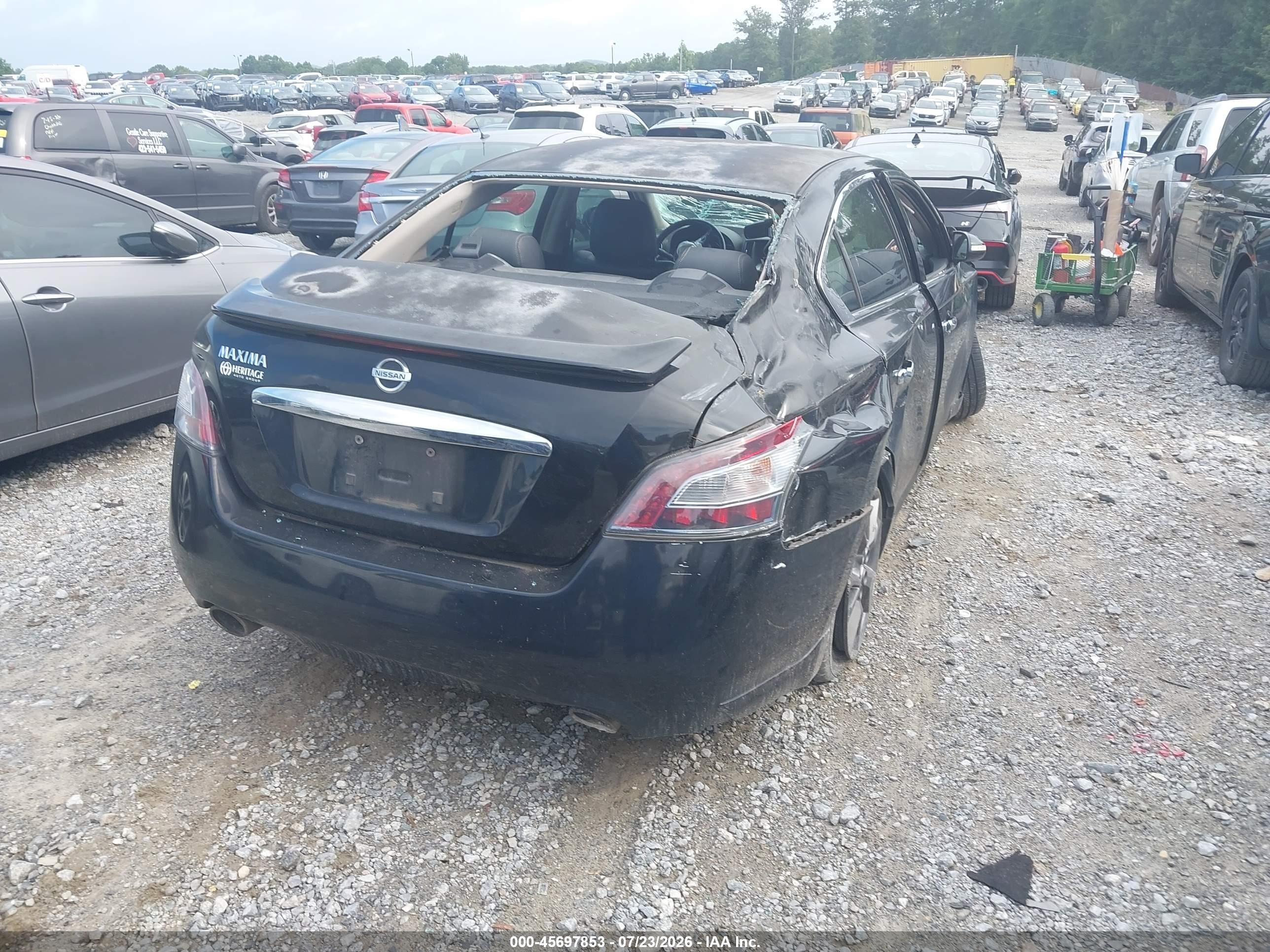 2012 Nissan Maxima 3.5 S Black vin: 1N4AA5AP6CC805052