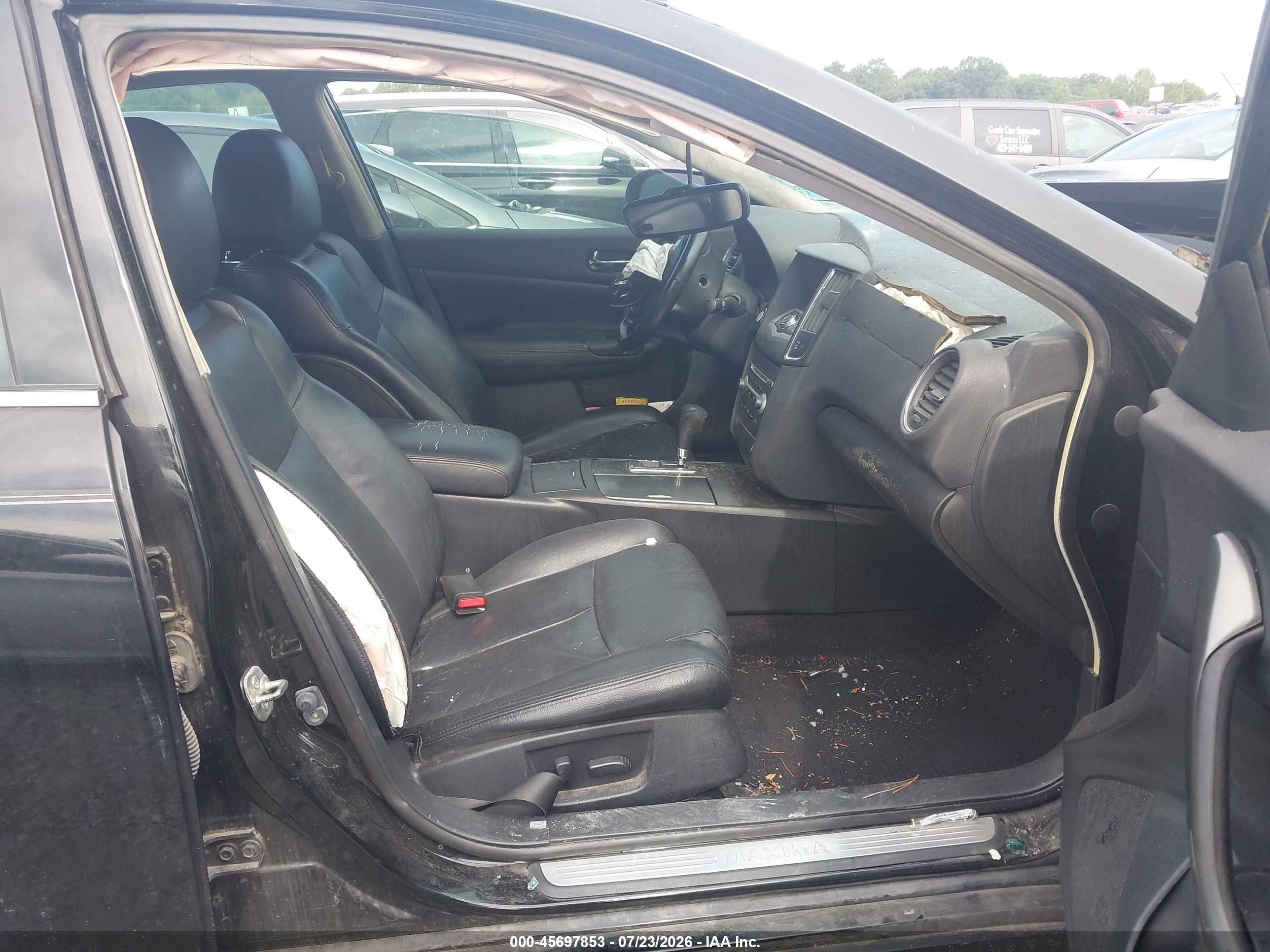 2012 Nissan Maxima 3.5 S Black vin: 1N4AA5AP6CC805052