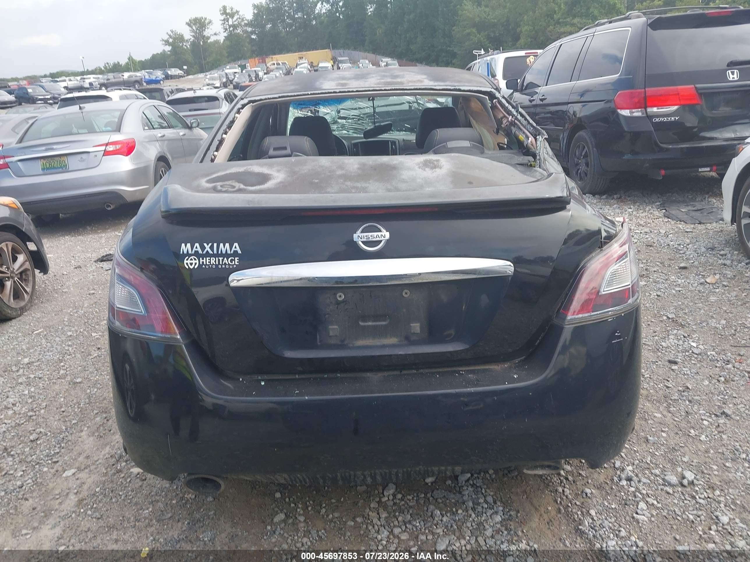 2012 Nissan Maxima 3.5 S Black vin: 1N4AA5AP6CC805052