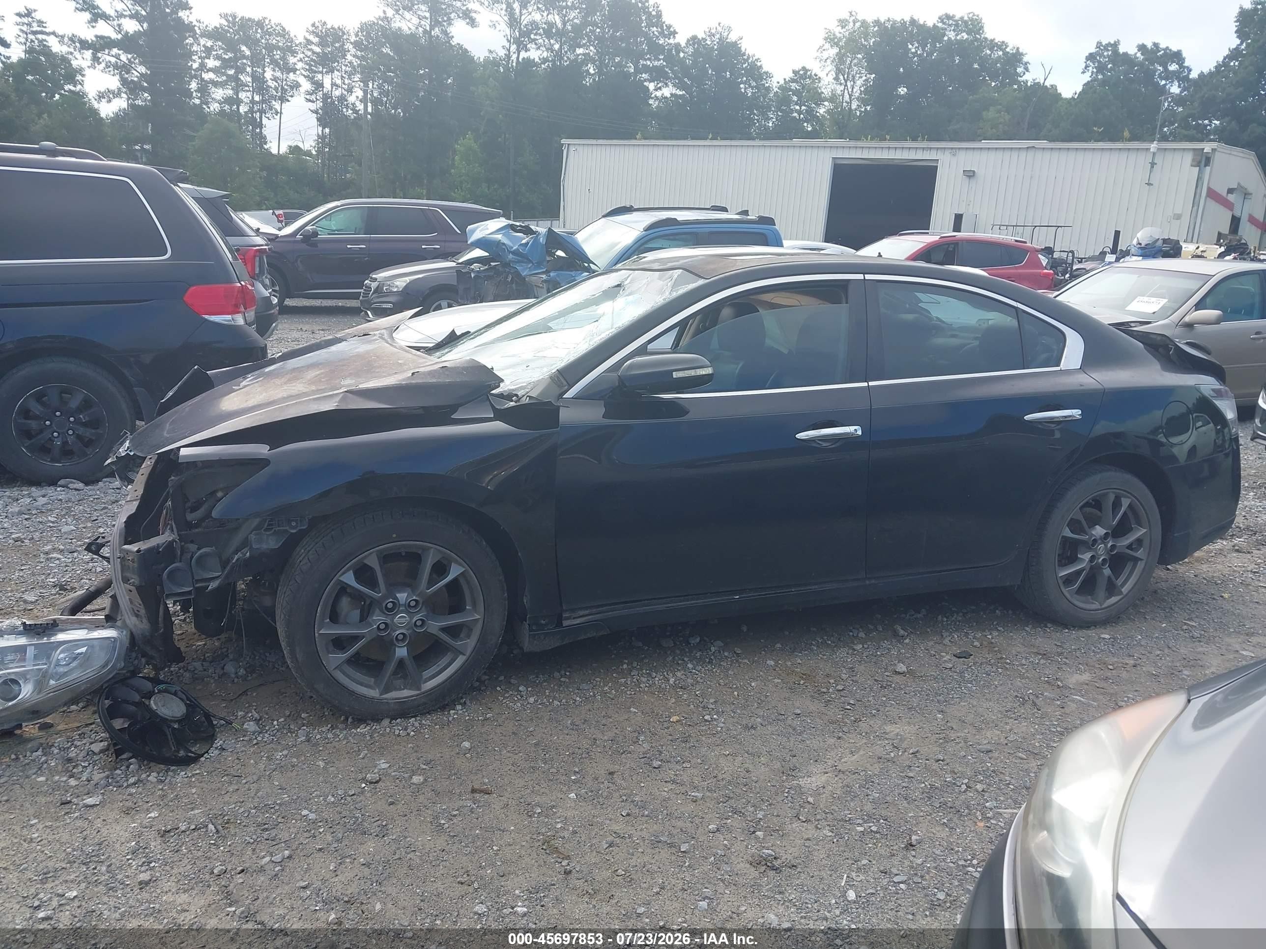 2012 Nissan Maxima 3.5 S Black vin: 1N4AA5AP6CC805052