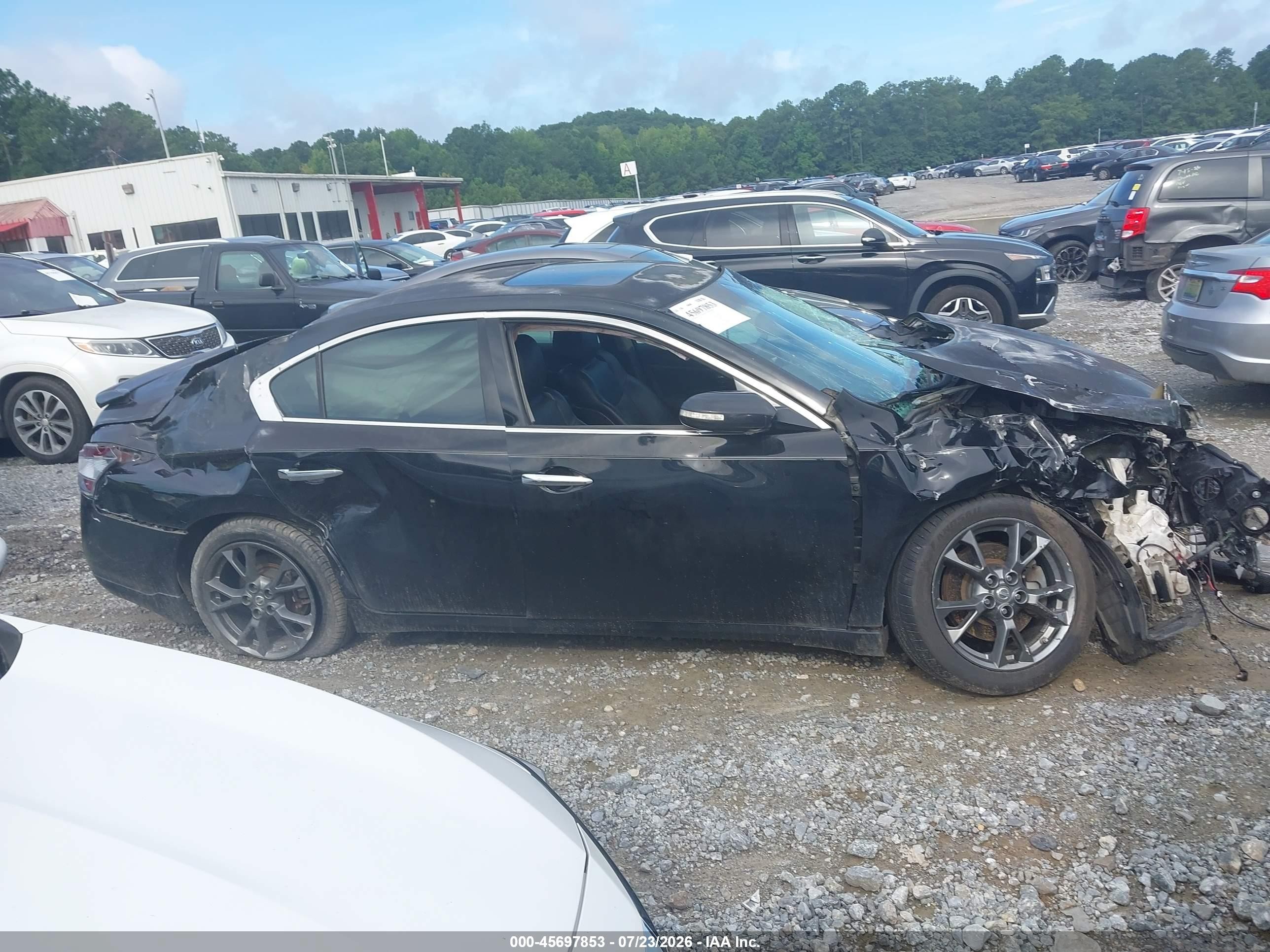 2012 Nissan Maxima 3.5 S Black vin: 1N4AA5AP6CC805052