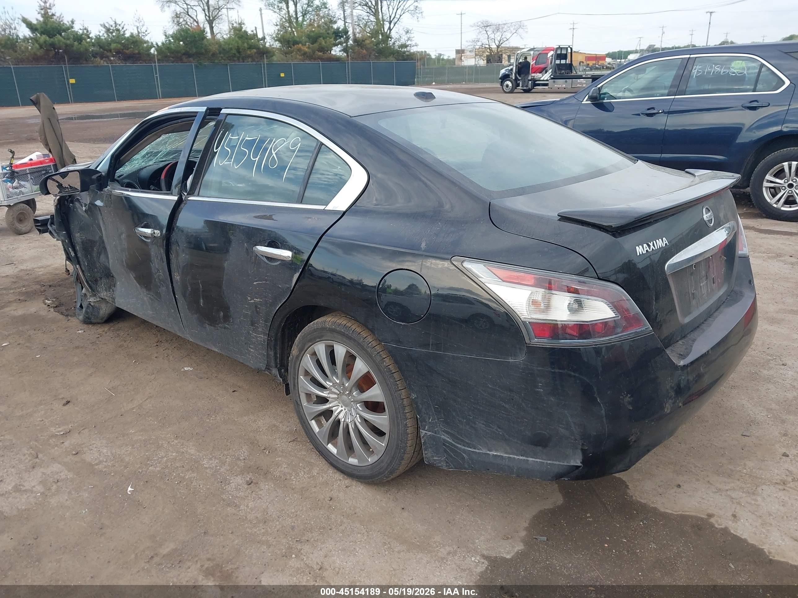 2012 Nissan Maxima 3.5 Sv Черный vin: 1N4AA5AP6CC810266