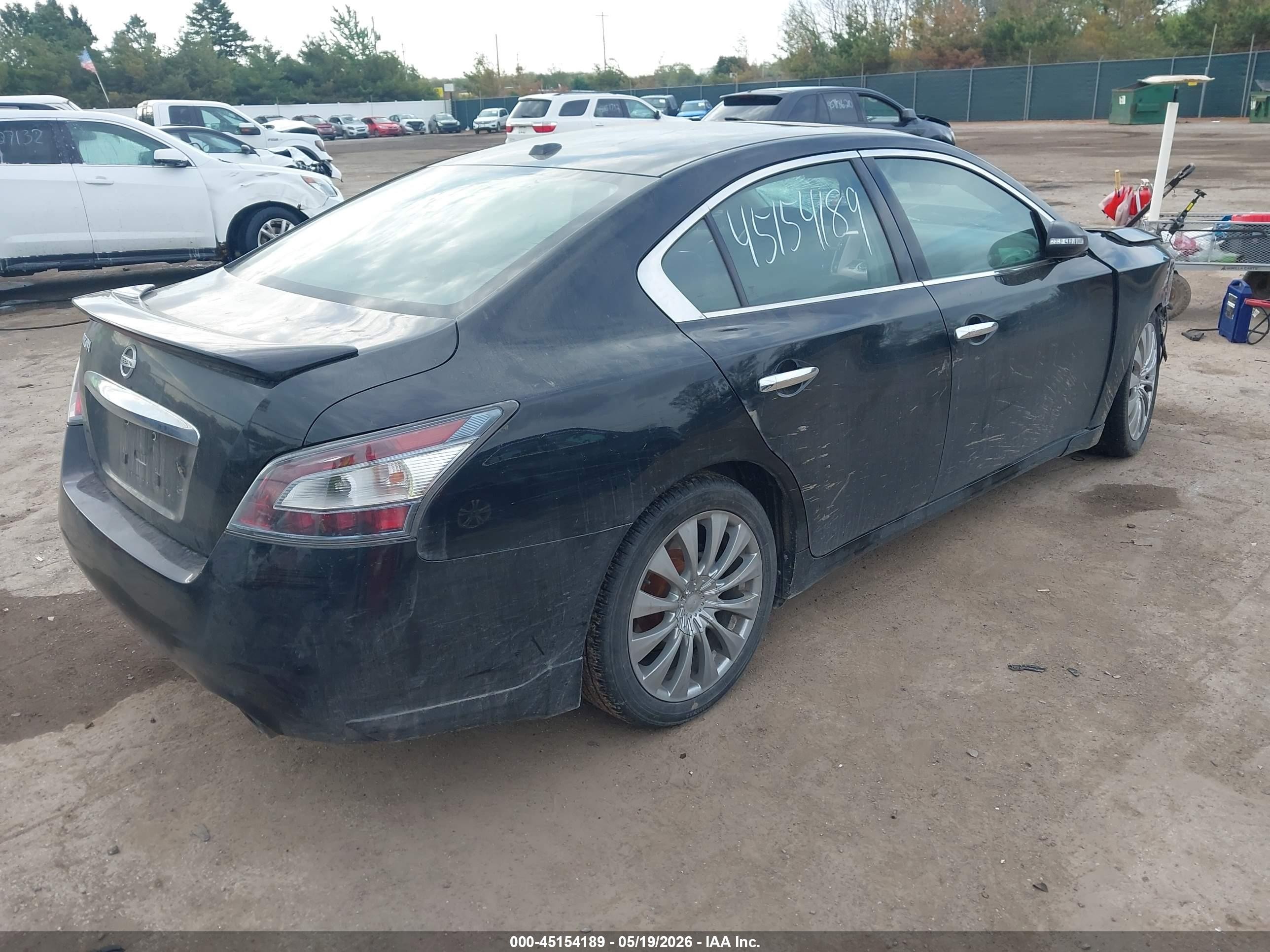 2012 Nissan Maxima 3.5 Sv Черный vin: 1N4AA5AP6CC810266