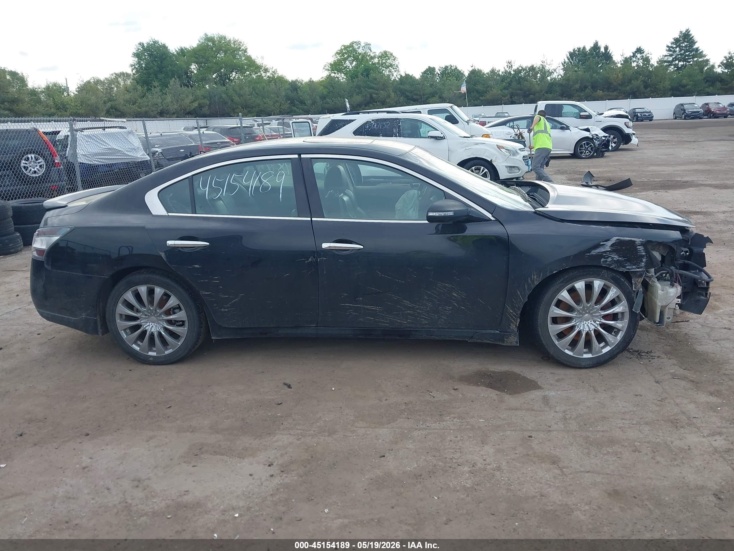 2012 Nissan Maxima 3.5 Sv Черный vin: 1N4AA5AP6CC810266