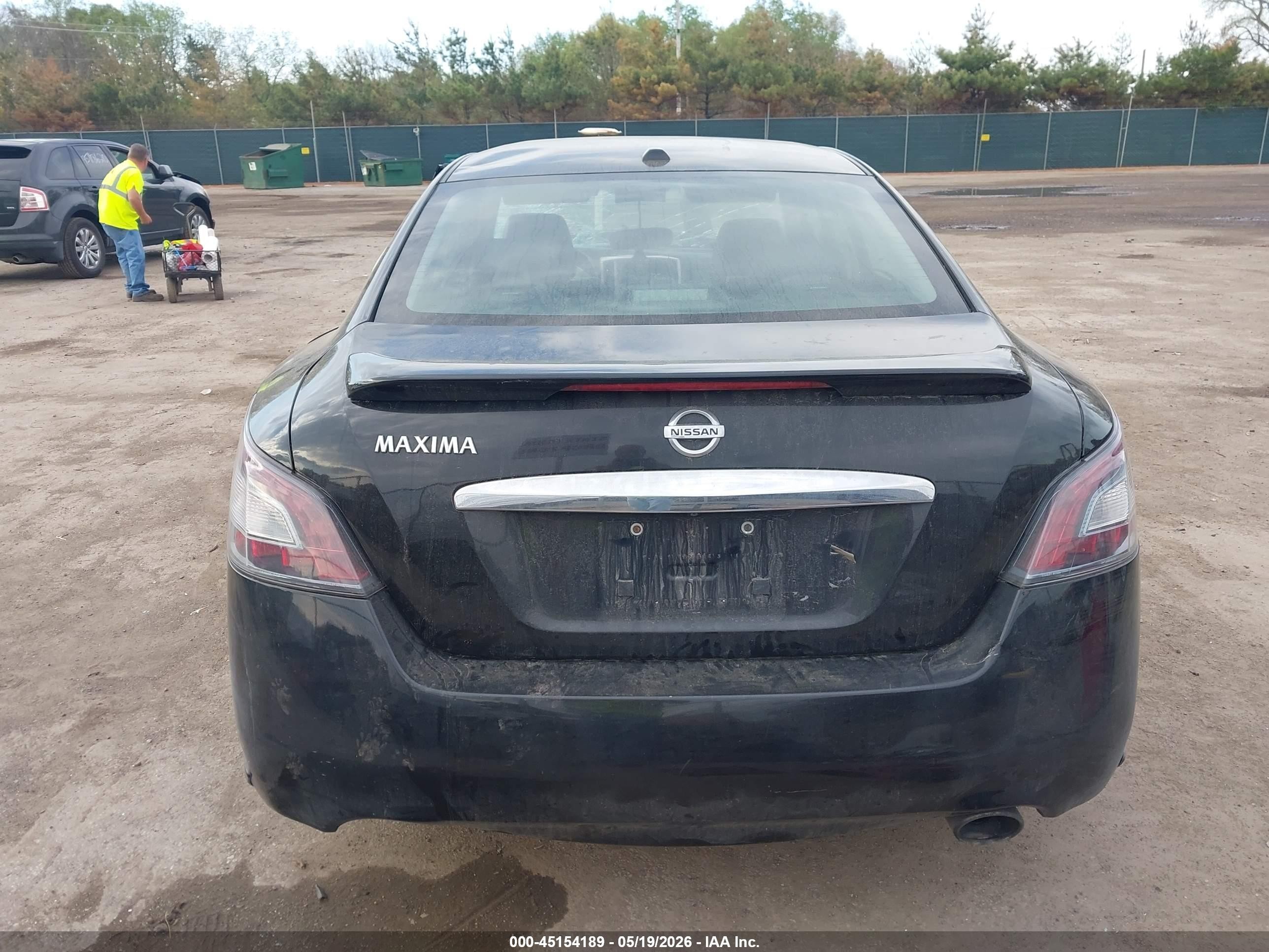 2012 Nissan Maxima 3.5 Sv Черный vin: 1N4AA5AP6CC810266