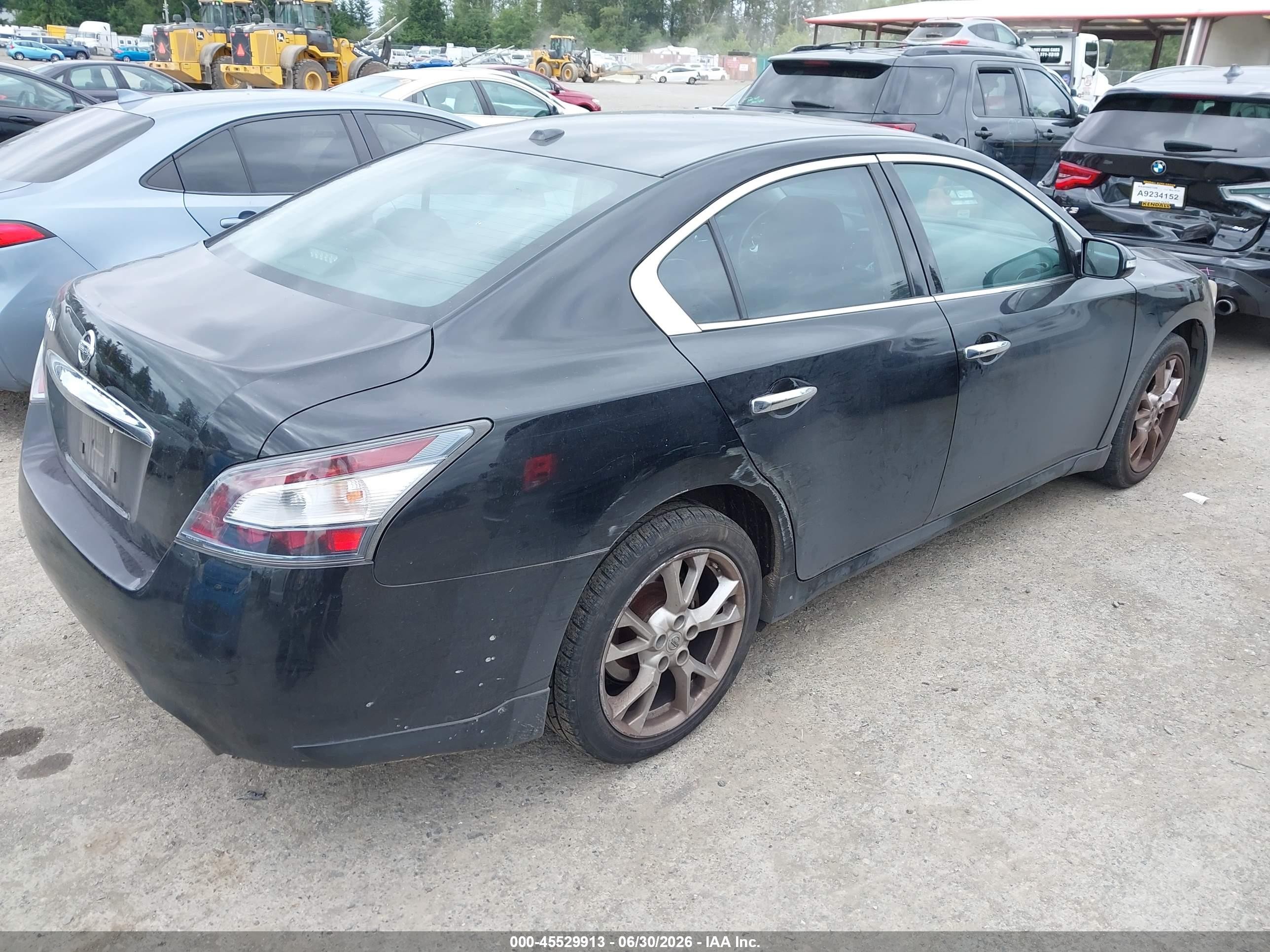 2012 Nissan Maxima 3.5 Sv Black vin: 1N4AA5AP6CC817184