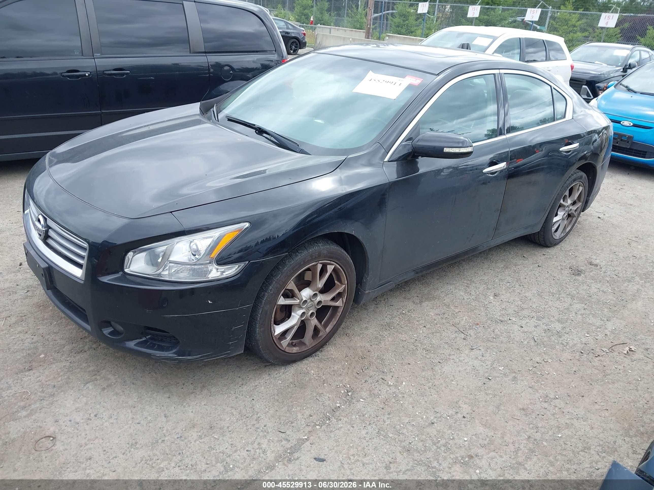 2012 Nissan Maxima 3.5 Sv Black vin: 1N4AA5AP6CC817184
