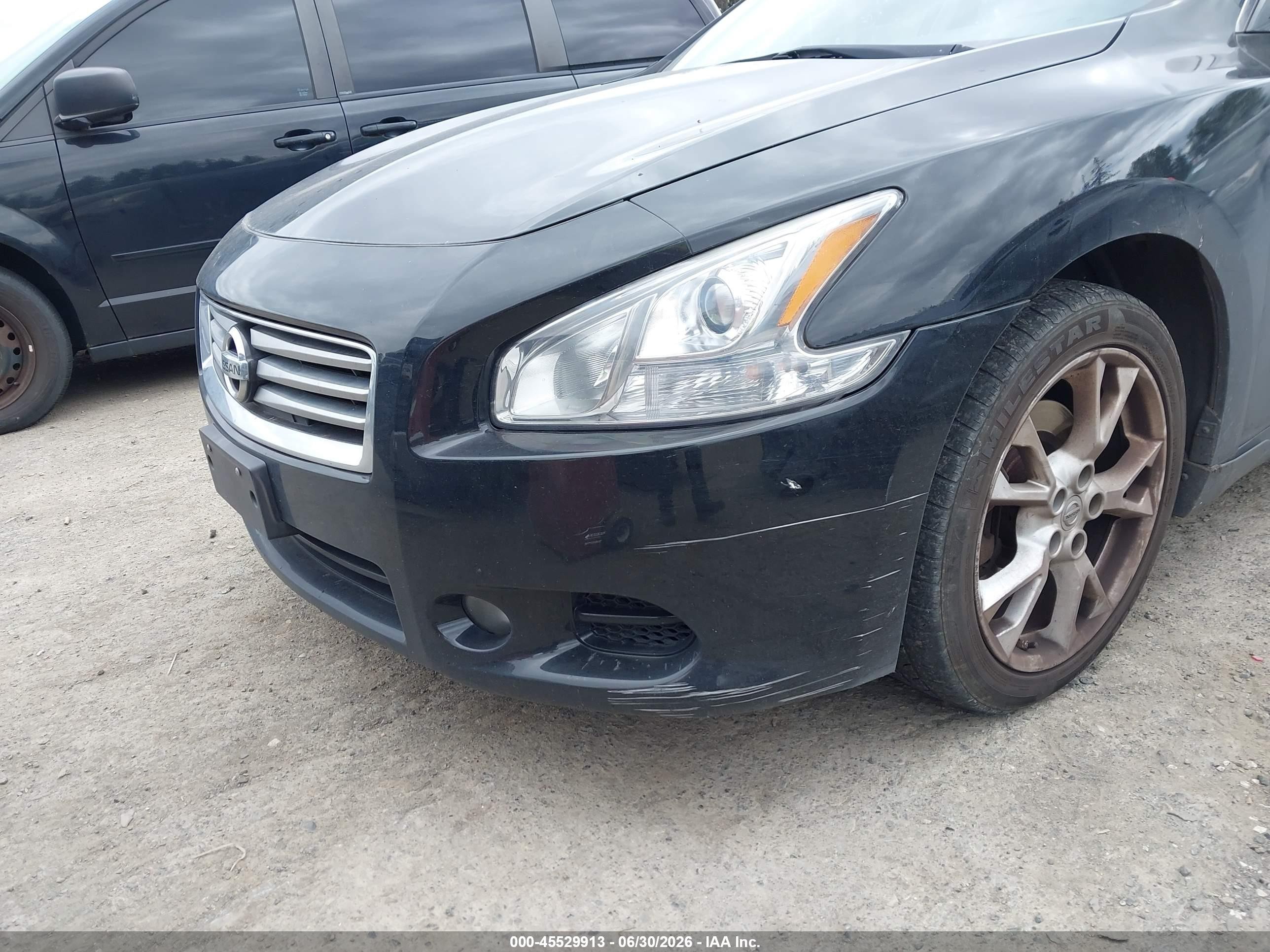 2012 Nissan Maxima 3.5 Sv Black vin: 1N4AA5AP6CC817184