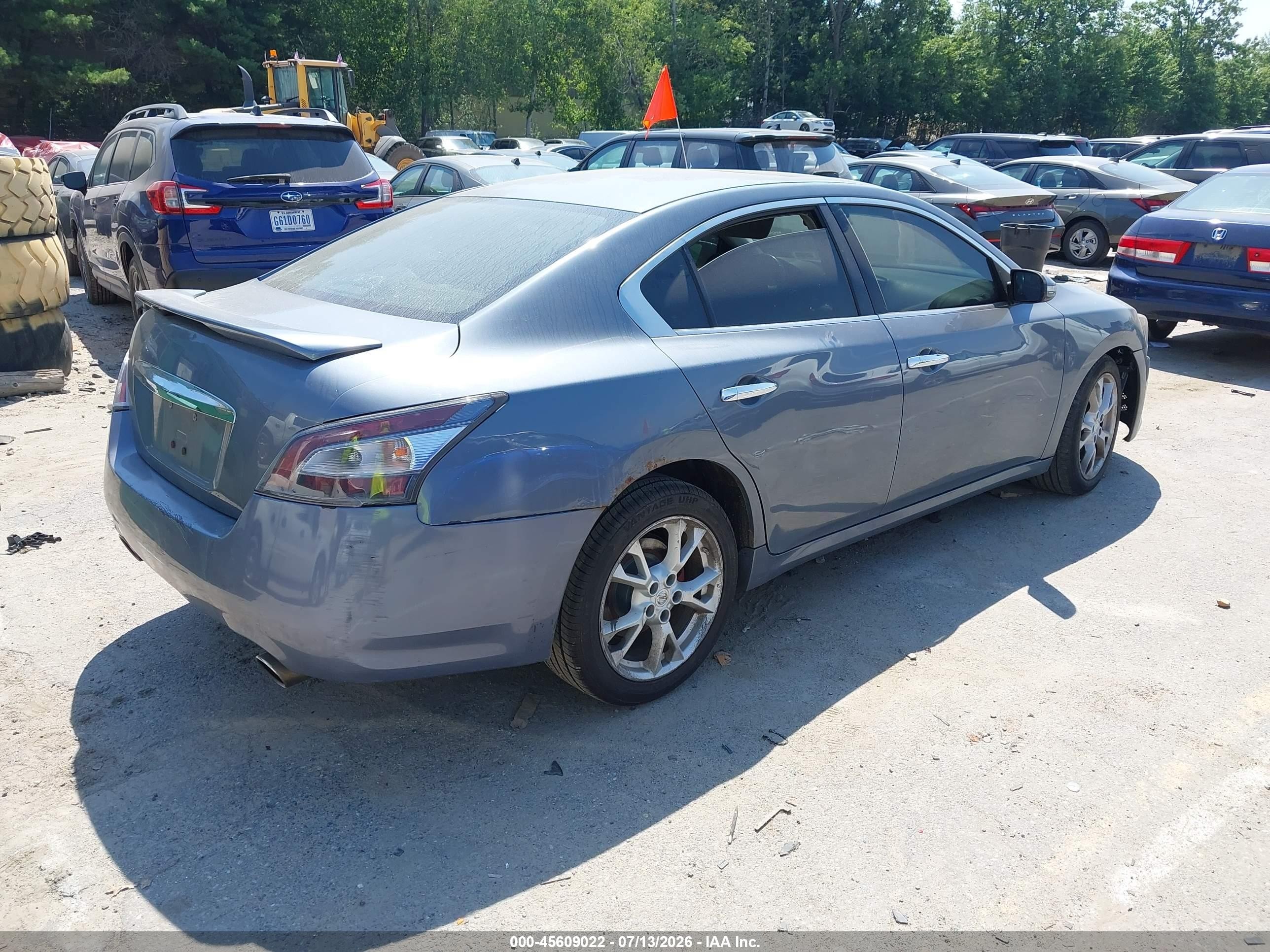 2012 Nissan Maxima 3.5 S Синий vin: 1N4AA5AP6CC817251