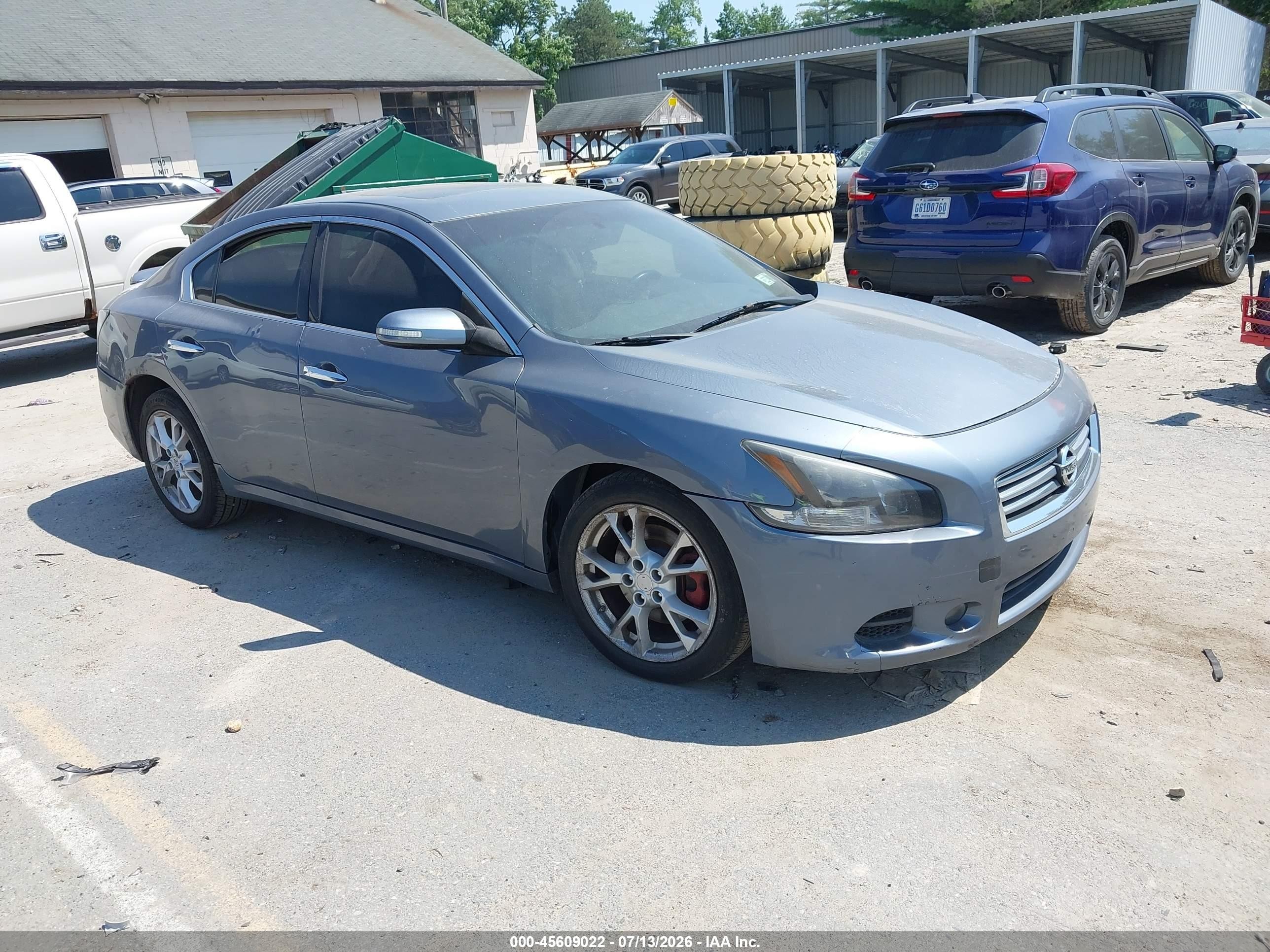 2012 Nissan Maxima 3.5 S Синий vin: 1N4AA5AP6CC817251