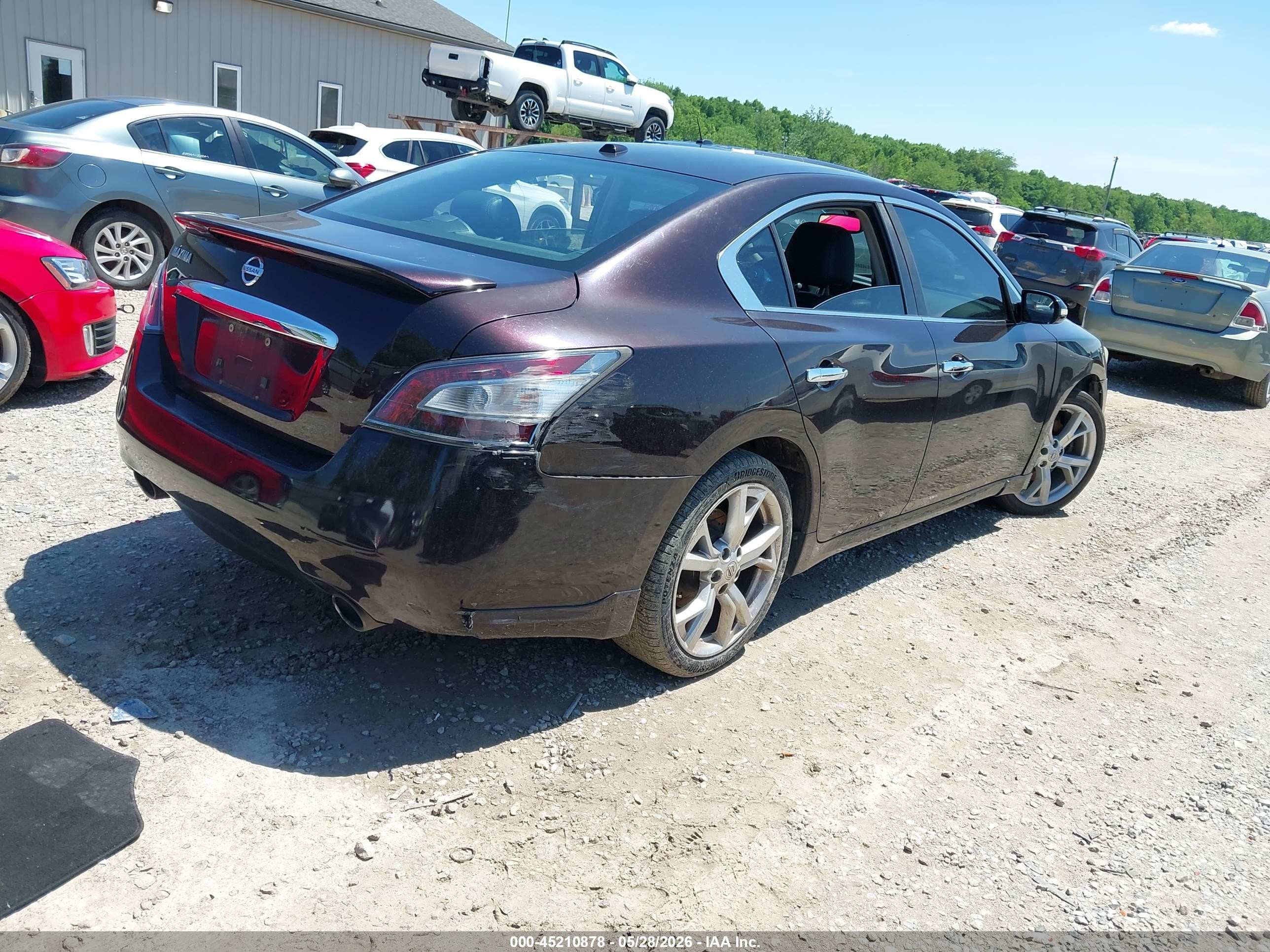 2012 Nissan Maxima 3.5 Sv Purple vin: 1N4AA5AP6CC828184