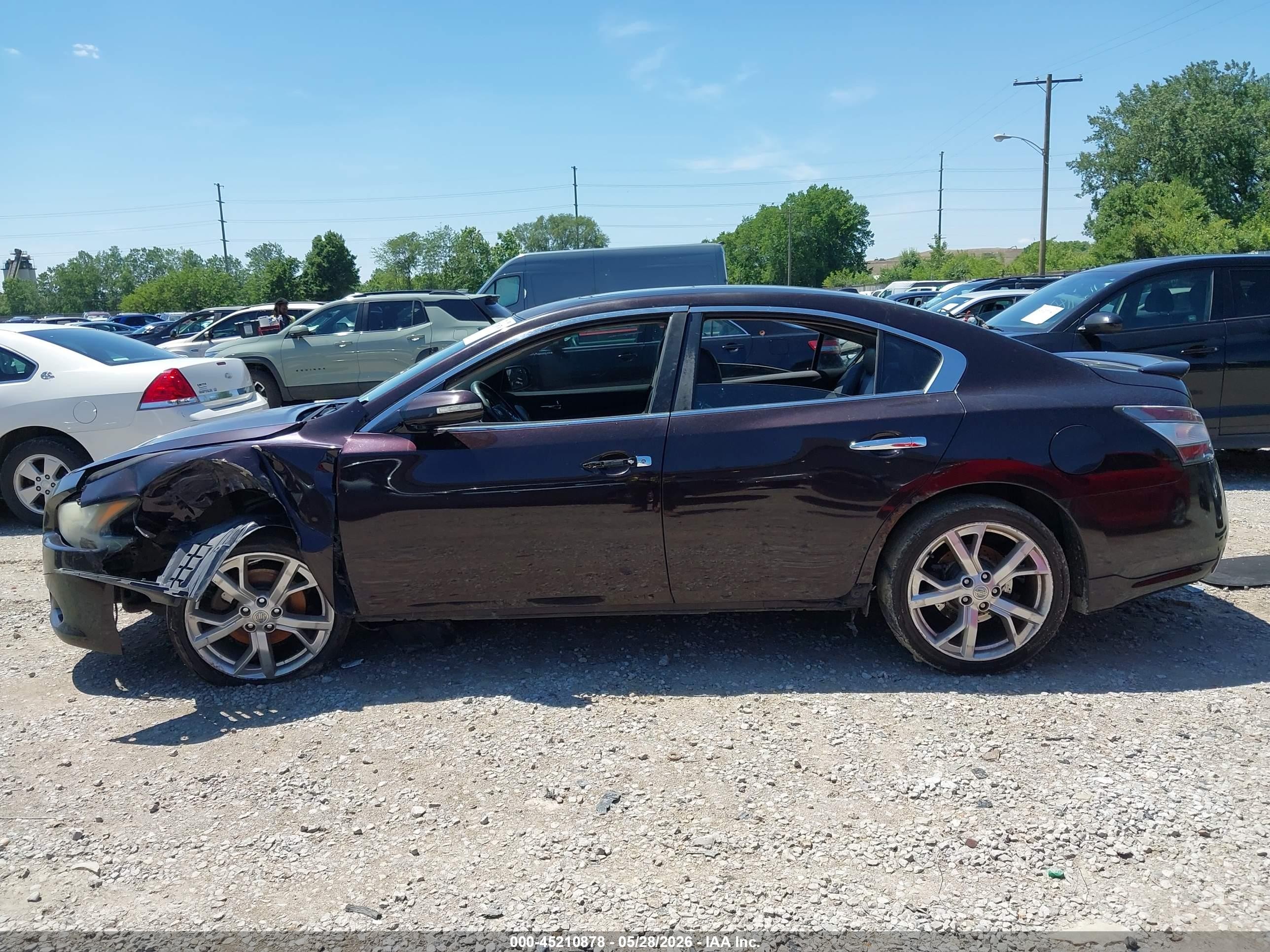 2012 Nissan Maxima 3.5 Sv Purple vin: 1N4AA5AP6CC828184