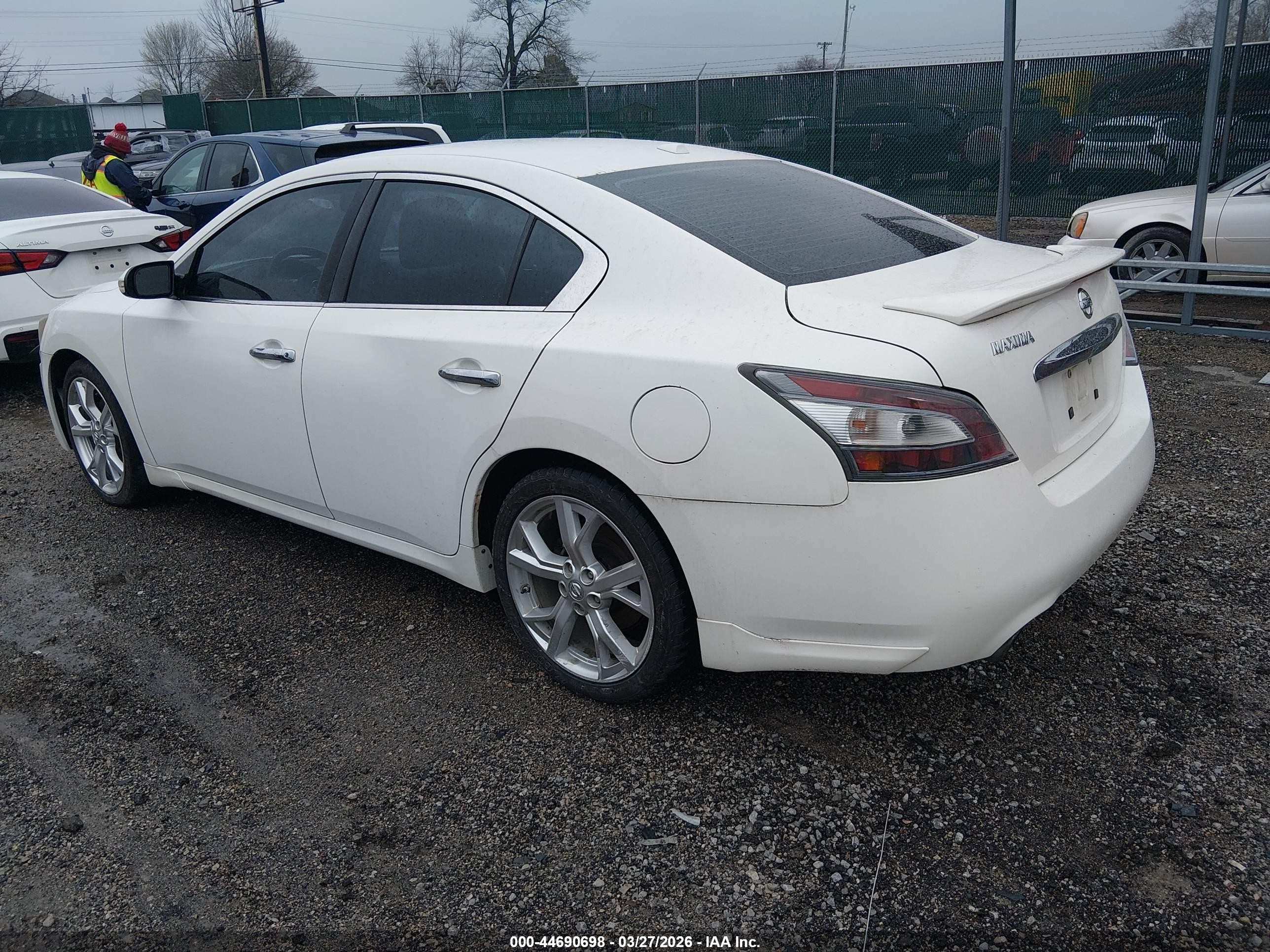 2012 Nissan Maxima 3.5 Sv White vin: 1N4AA5AP6CC831084